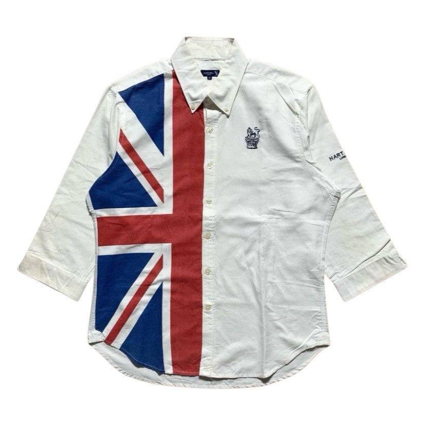 Nicole Club Vtg Nicole Club Hartnell London Union Jack Shirt Buttondown Size US M / EU 48-50 / 2 - 1 Thumbnail