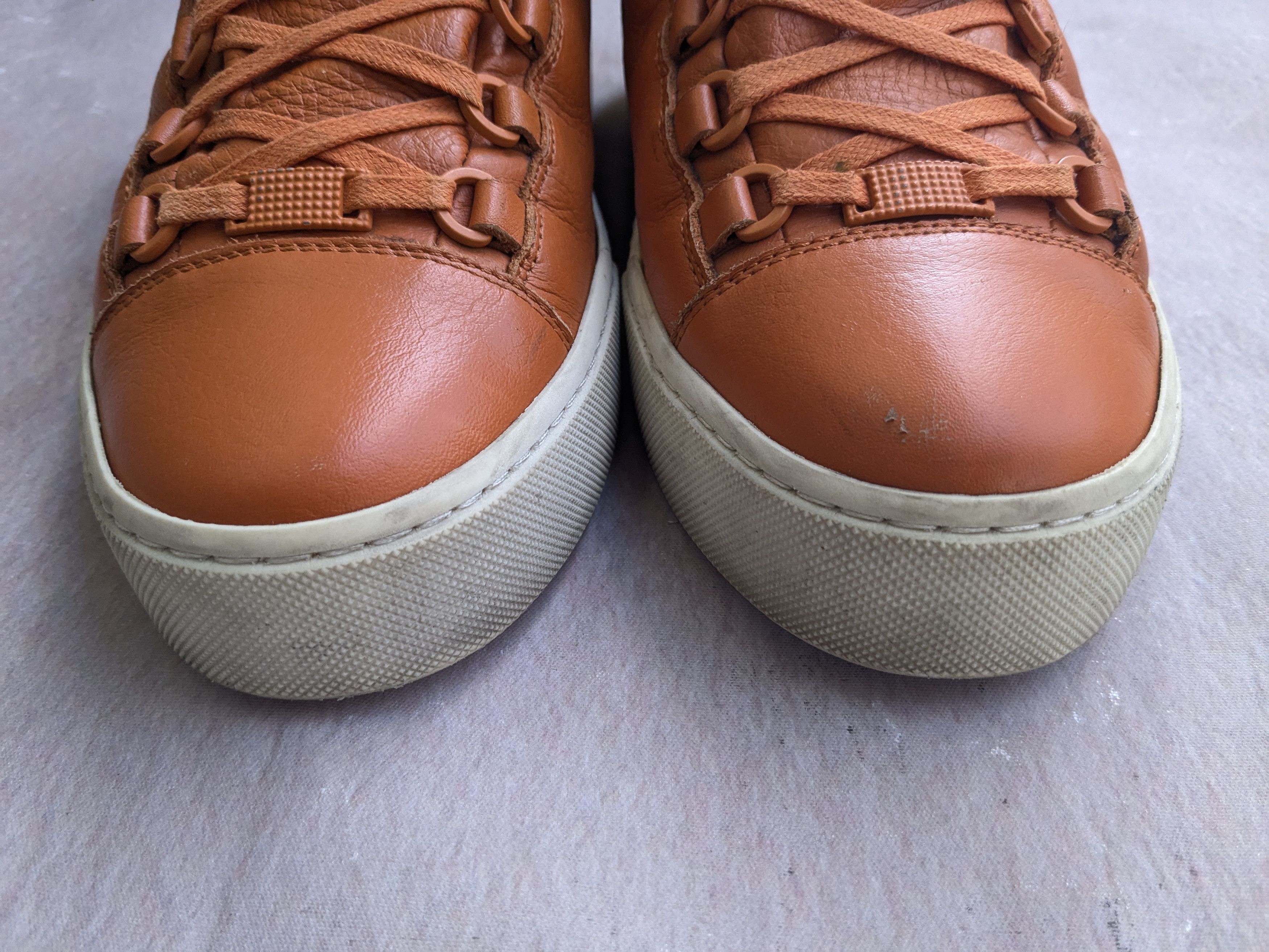 Balenciaga Balenciaga Arena Orange White High Tops Leather 9 Lace Up Size US 9 / EU 42 - 2 Thumbnail