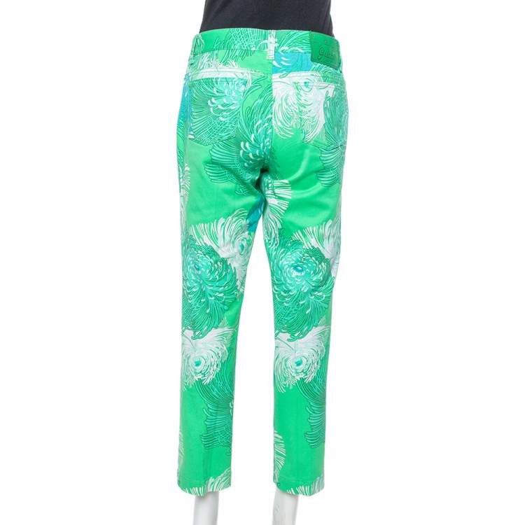 Gucci Gucci Green Floral Print Cotton Holiday Jeans Size 36 Rare Size 36" / US 14 / IT 50 - 20 Thumbnail