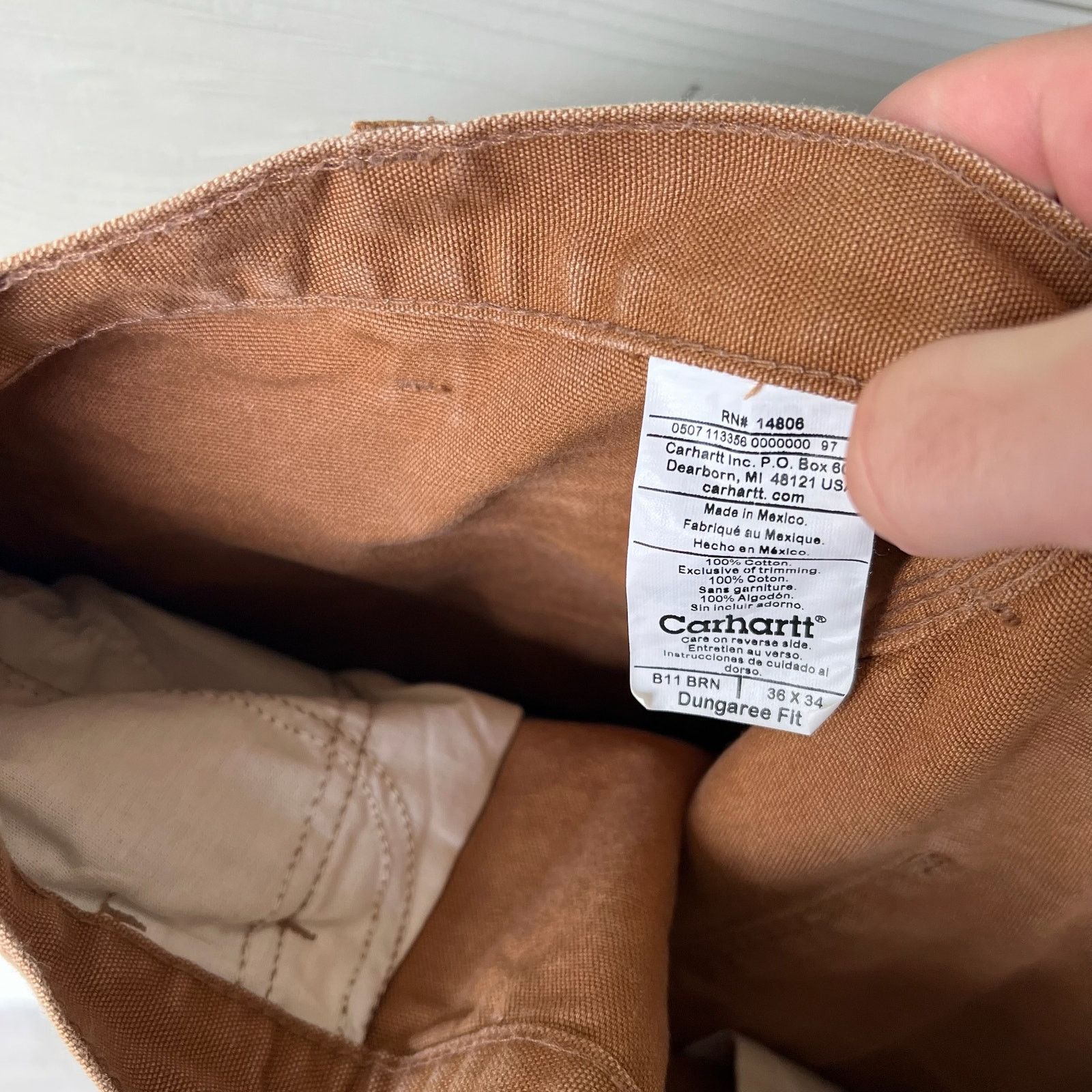 Carhartt × Vintage Carhartt brown b11 work wear carpenter pants Size US 35 - 7 Thumbnail