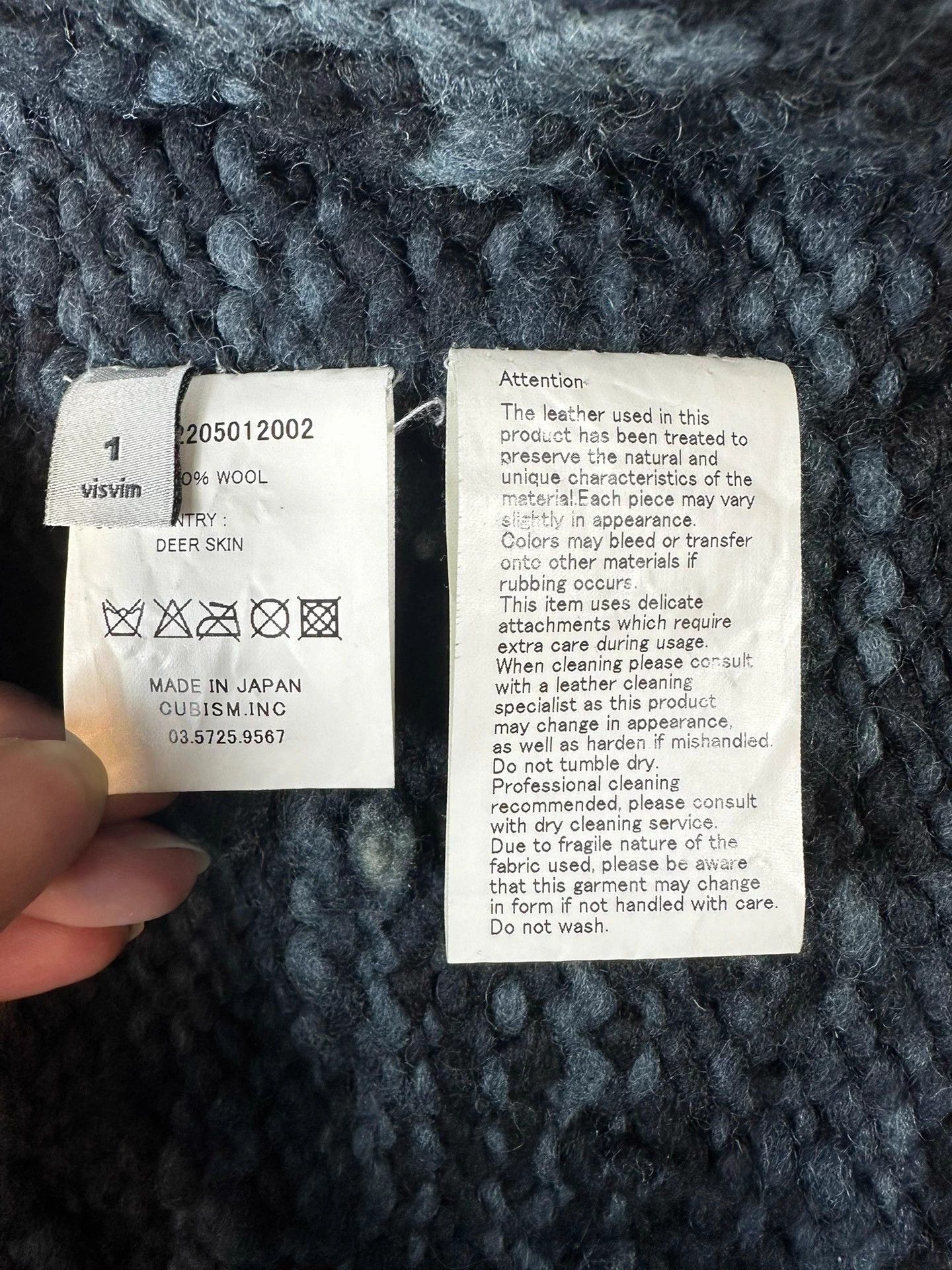Visvim VISVIM 12AW COWICHAN F.Z. Indigo Wool Zip Sweater Size US S / EU 44-46 / 1 - 6 Thumbnail