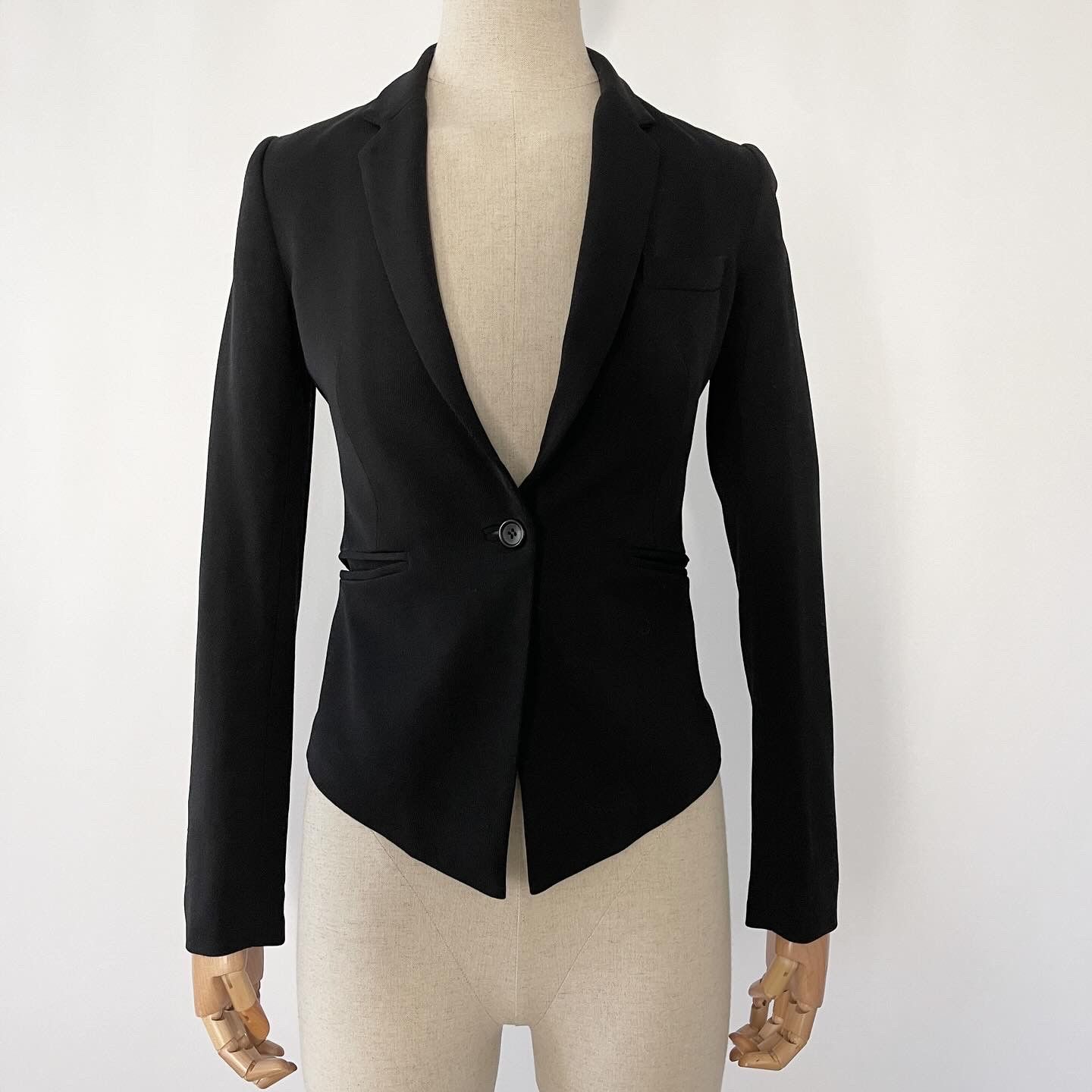 Image of Elizabeth And James Wool Jacket Size 0 in Black, Women's