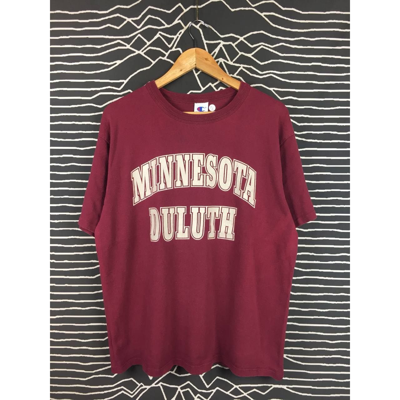Champion × Vintage Vtg 90s Champion Minnesota Duluth Spell Out Logo Tee Size US L / EU 52-54 / 3 - 1 Thumbnail