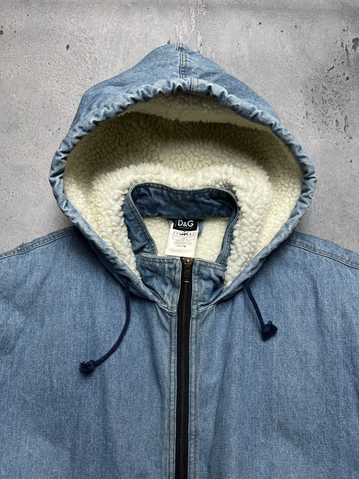 Dolce & Gabbana Vintage Dolce & Gabbana Zip-Up Sherpa Archive Denim Jacket Size US M / EU 48-50 / 2 - 4 Thumbnail