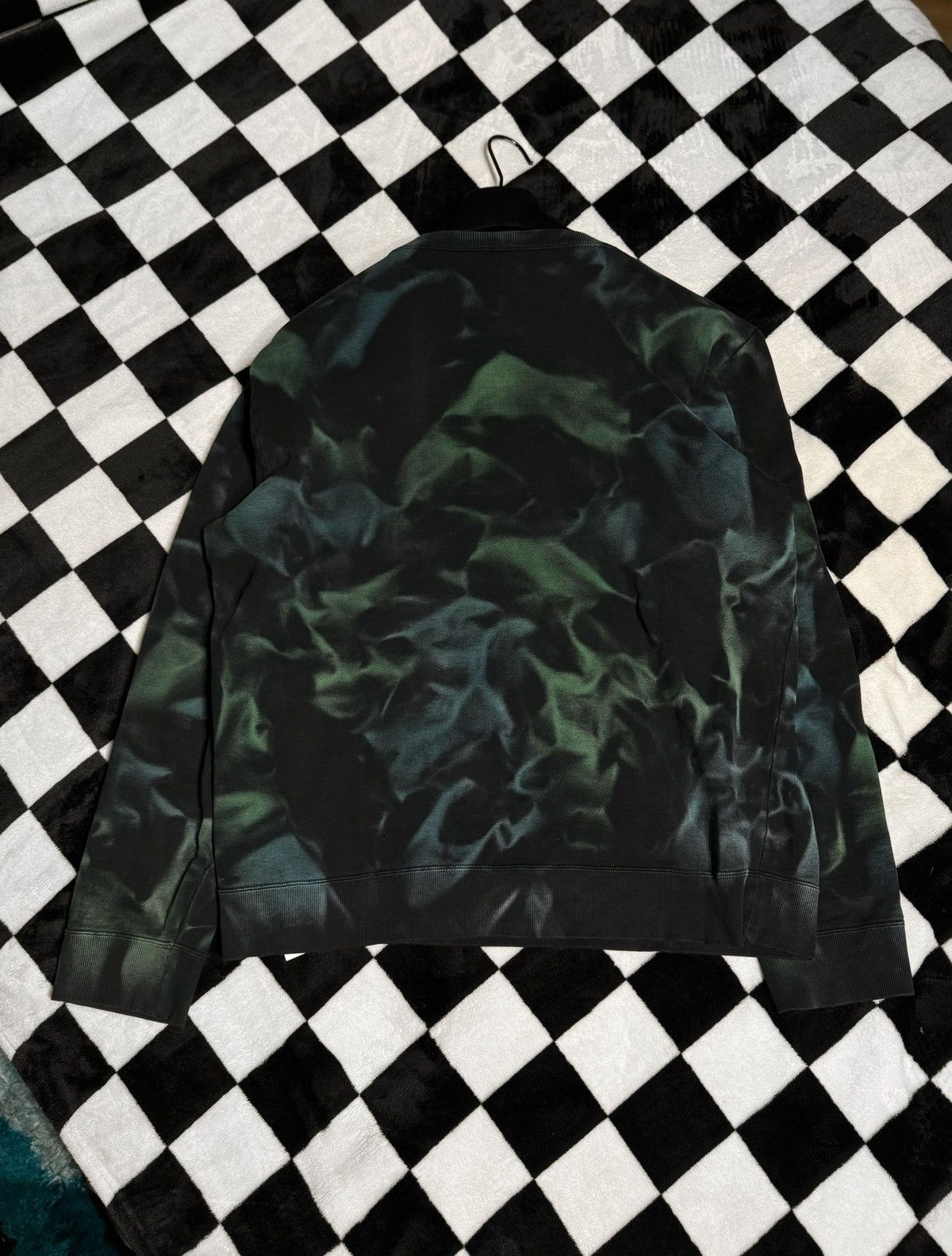 Saint Laurent Paris FW20 $736 GREEN BLUE LOGO SMOKE FOG SWEATER BLACK Size US XXL / EU 58 / 5 - 7 Thumbnail