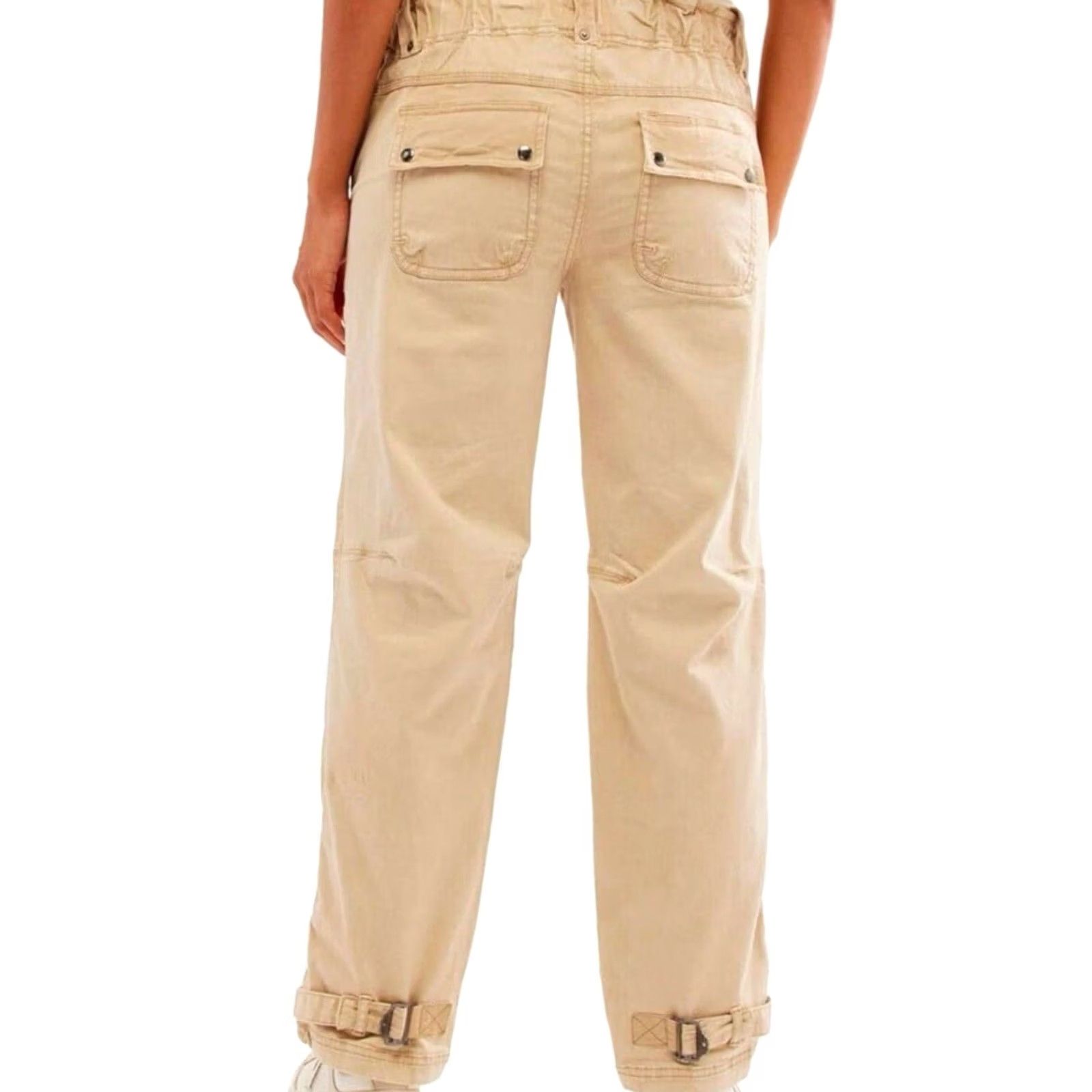 Free People Free People Can't Compare Slouch Cargo Pants Women Small Beige Paratrooper Pants Women's Small Beige Cargo Slouch Paratrooper Size 28" / US 6 / IT 42 - 5 Thumbnail
