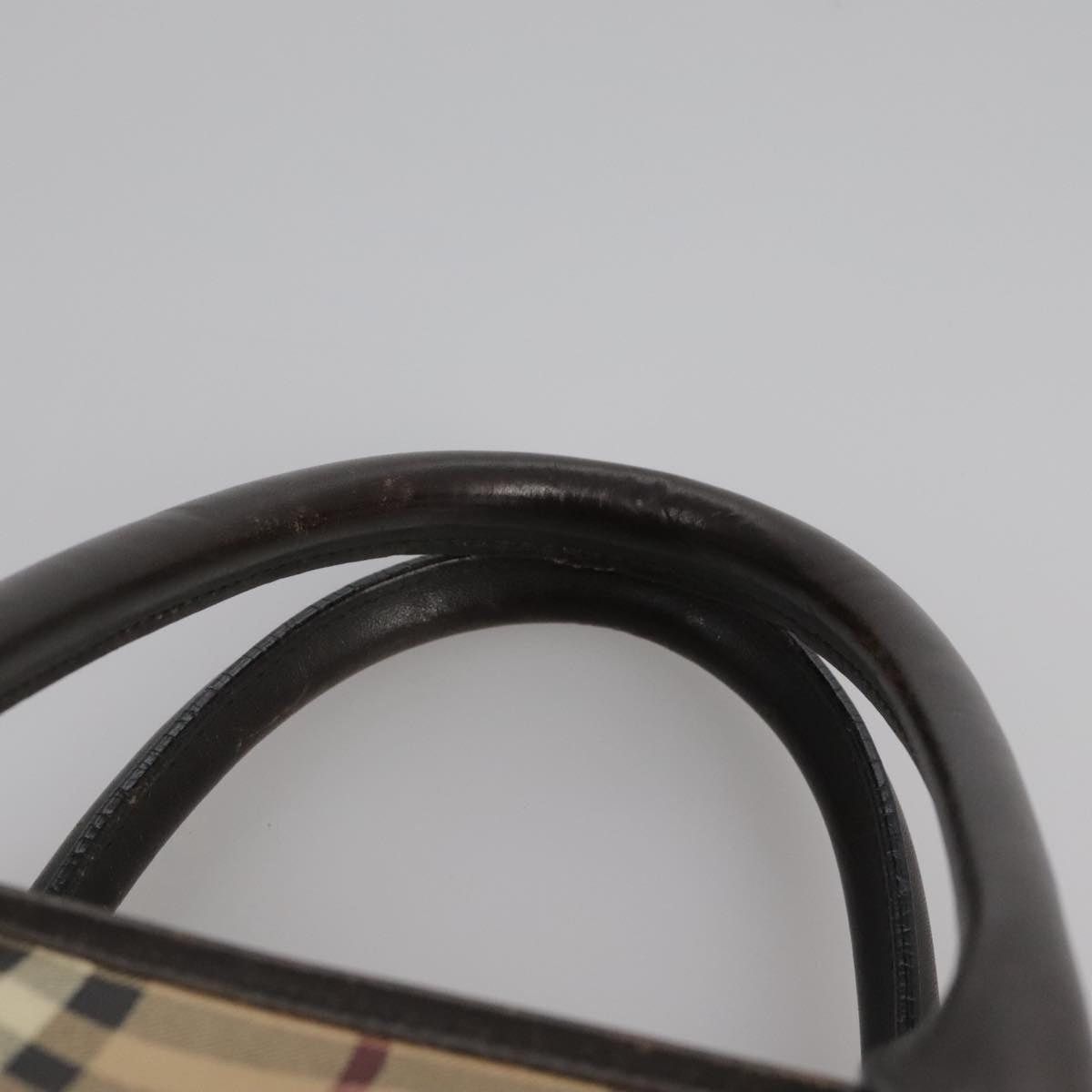 Burberry Burberry Nova Check Hand Bag Pvc Leather Beige Size ONE SIZE - 8 Thumbnail