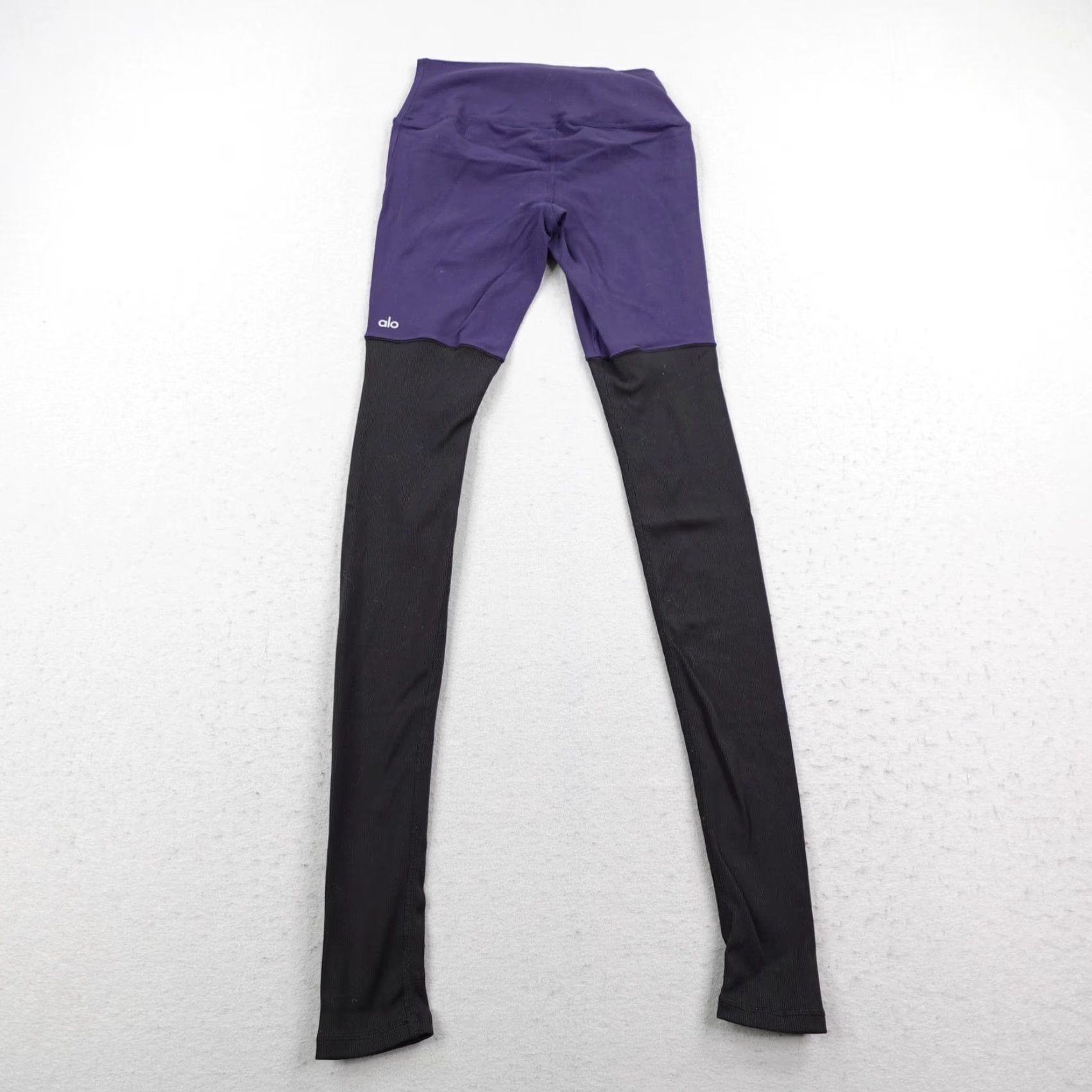Alo Yoga Alo Yoga Leggings Womens Medium Blue Black Goddess Thermal Athletic Gym Size 32" / US 10 / IT 46 - 4 Thumbnail