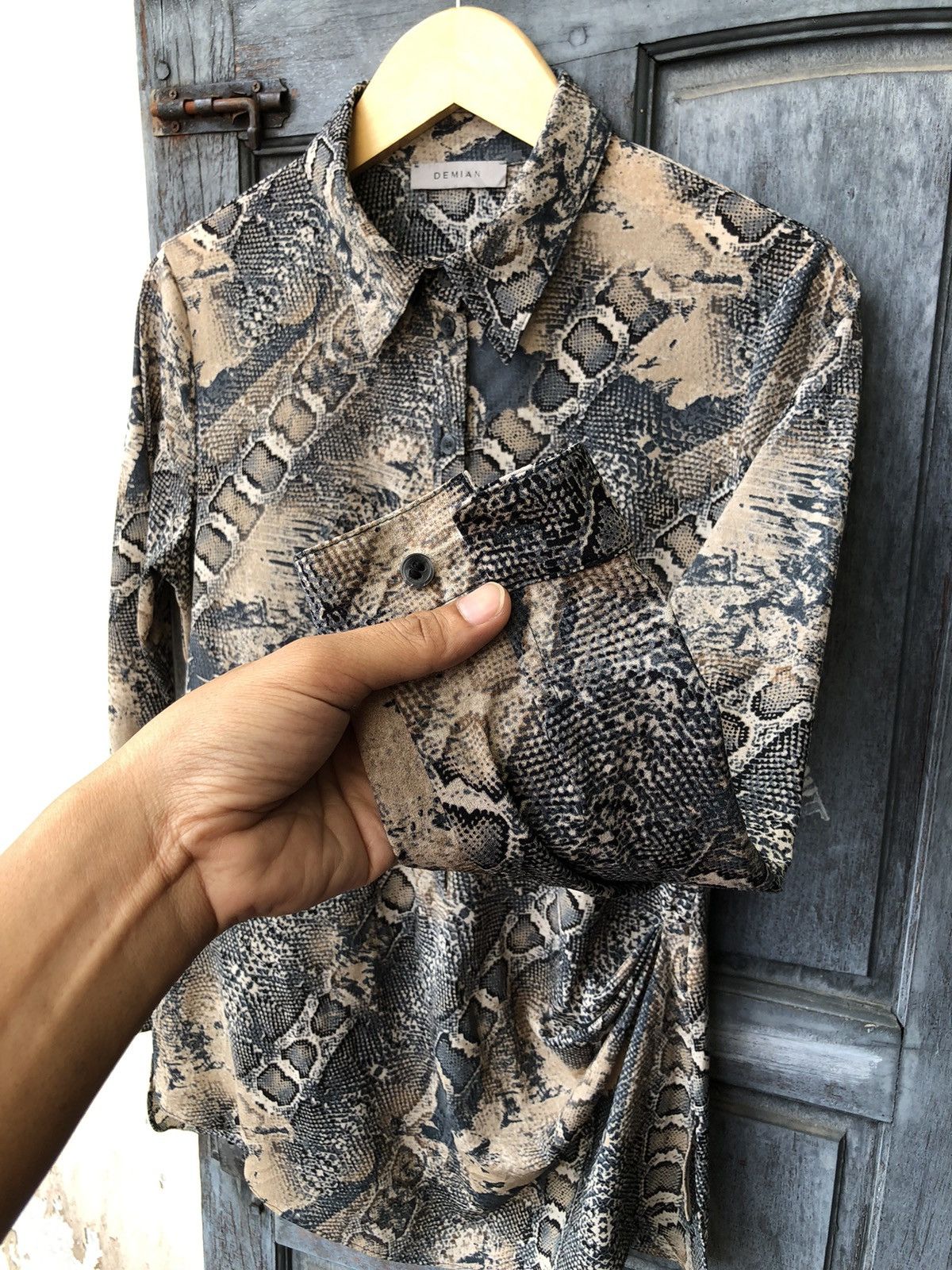 Vintage Demian Snake Skin Asian Style Korean & Japanese Vintage Size L / US 10 / IT 46 - 12 Thumbnail