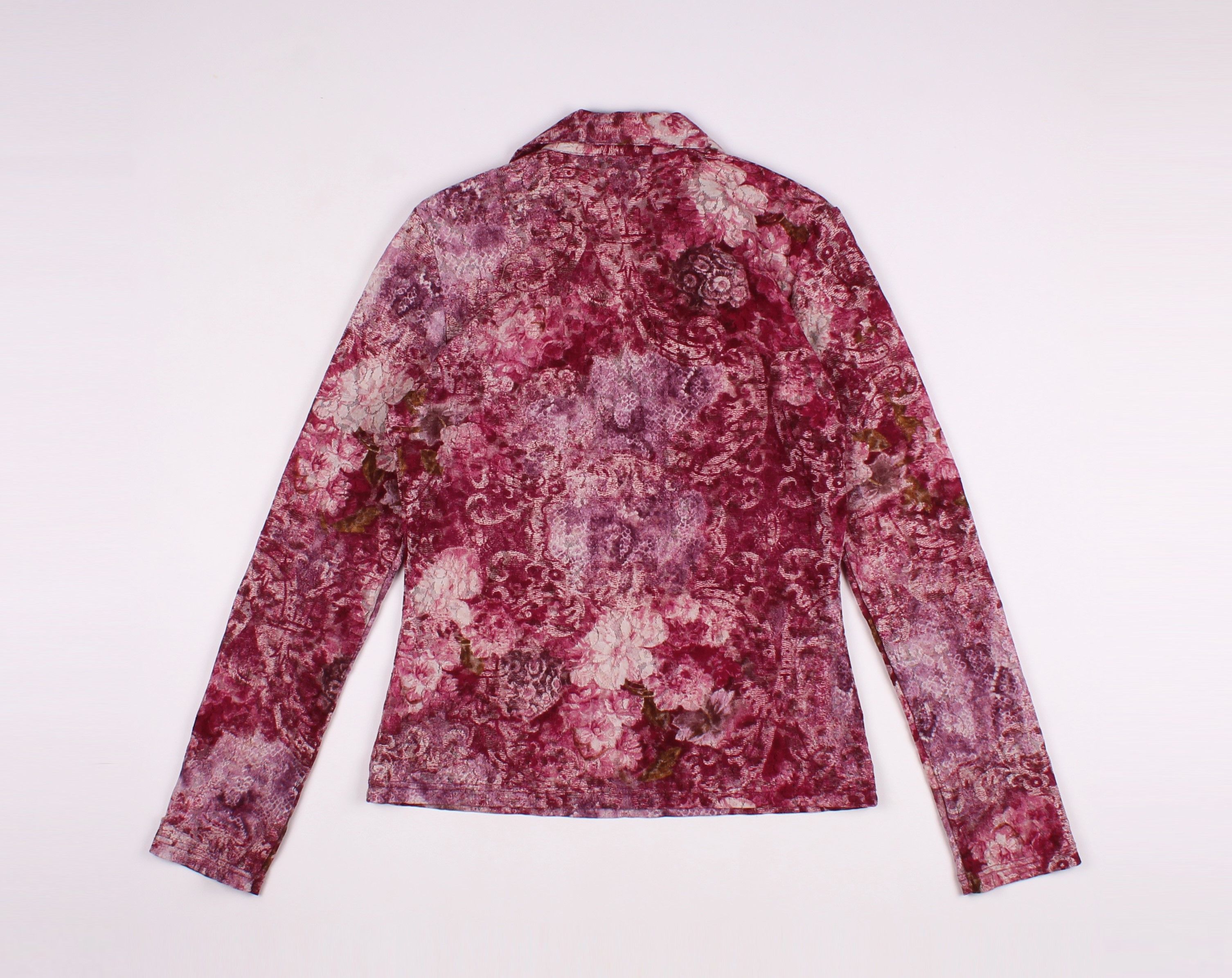 Vintage Vintage Per Una Italian Mesh Floral Long Sleeve Shirt Top Size L / US 10 / IT 46 - 7 Thumbnail