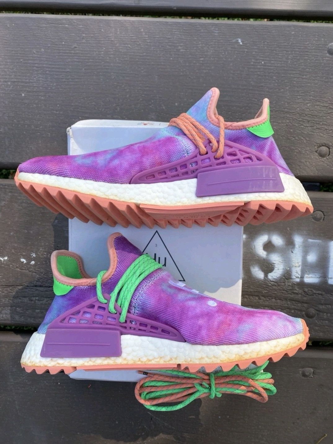 Adidas Adidas Pharrell X NMD Human Race Trail Holi Festival Size 9 Size US 9 / EU 42 - 4 Thumbnail