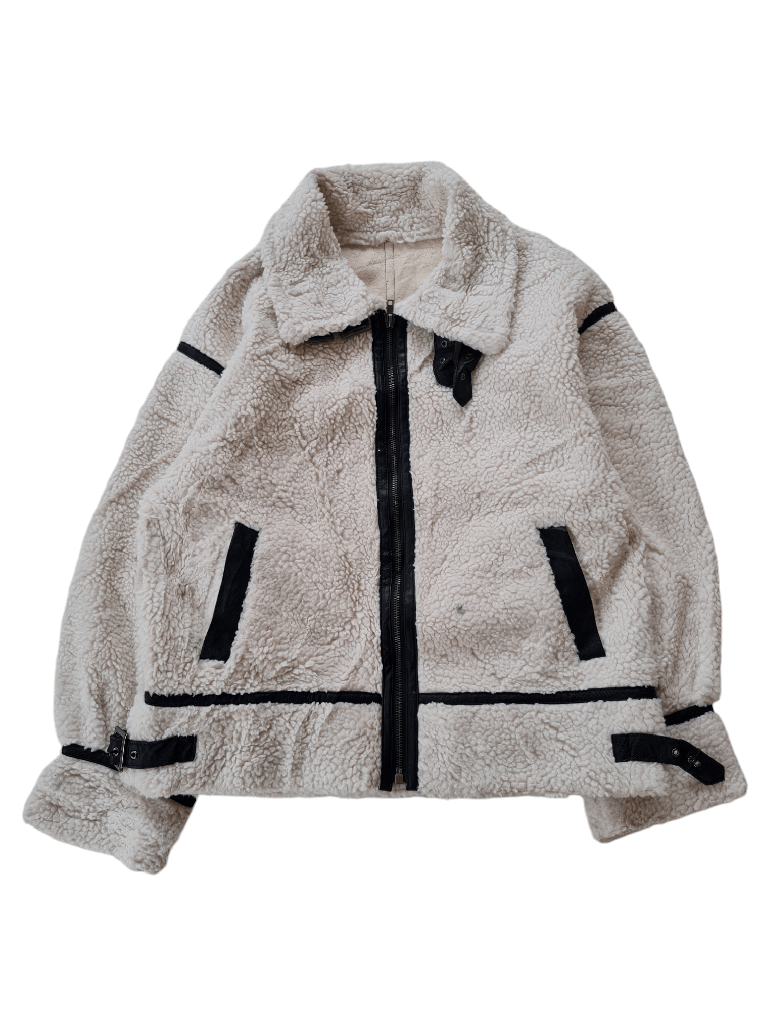 Vtg GRL Sherpa Jacket Zipper