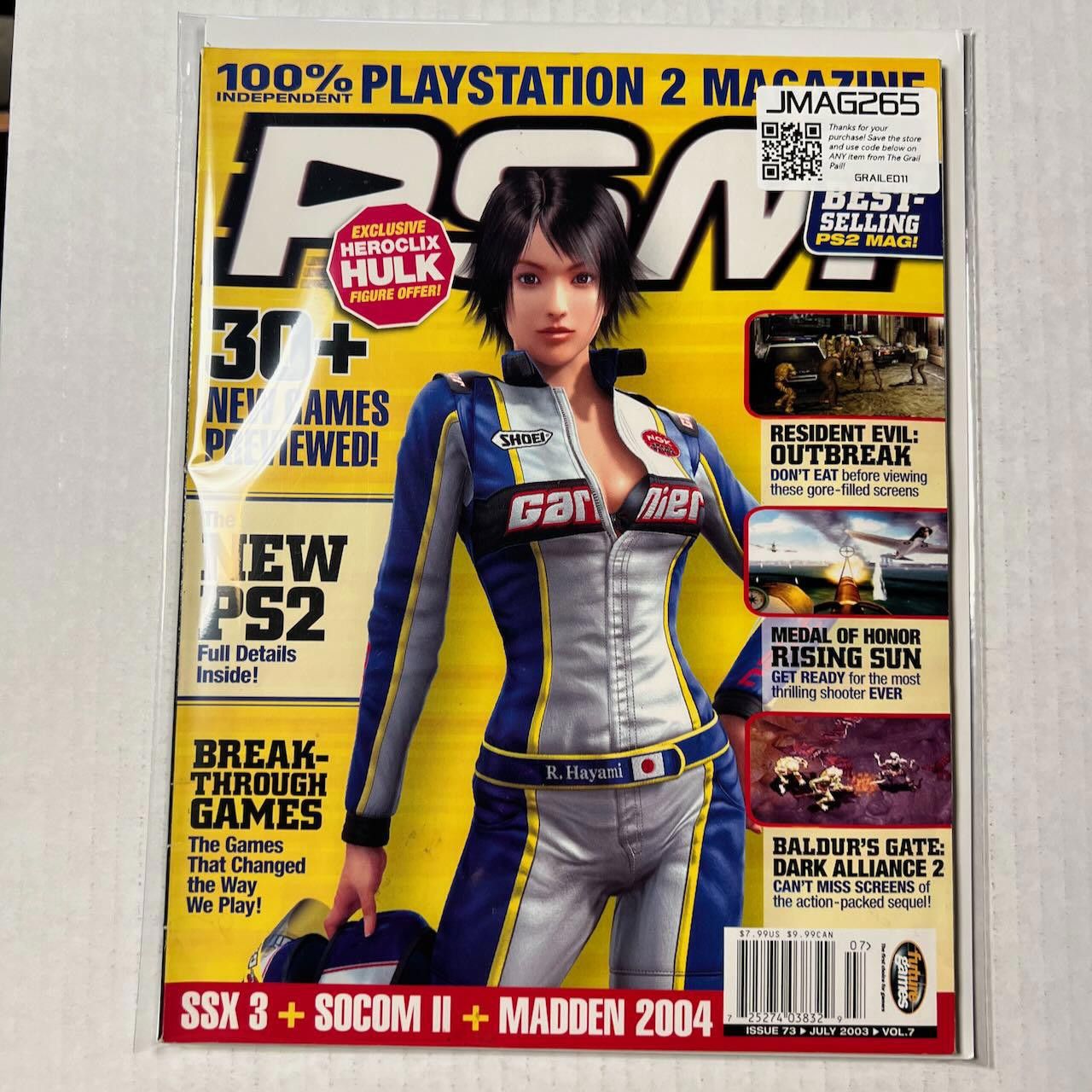 Playstation PSM Magazine #73 JUL 2003 PlayStation 2 Preview PS2 RARE Size ONE SIZE - 8 Thumbnail
