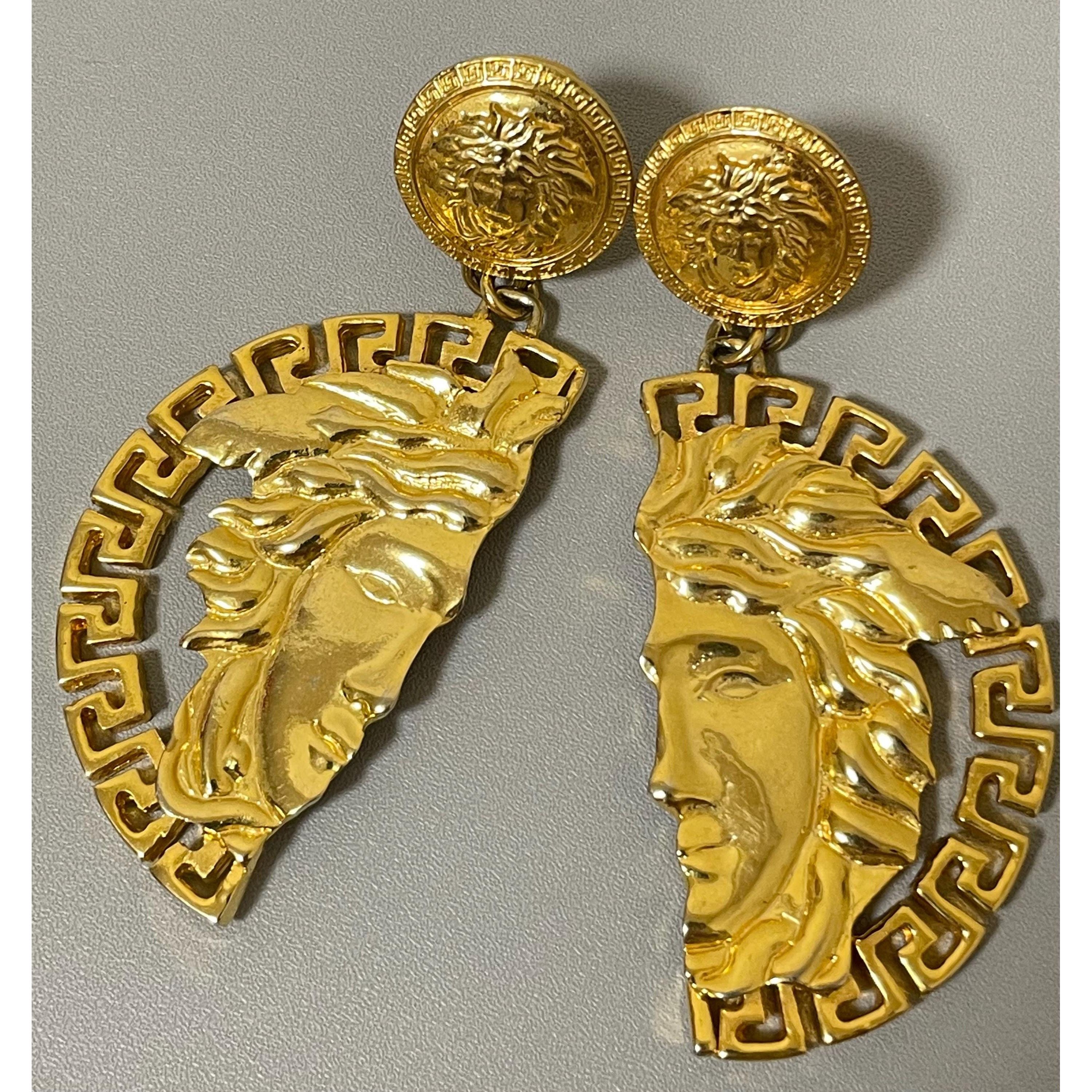 Versace Vintage Gianni Versace Jumbo Medusa dangle earrings Size ONE SIZE - 7 Thumbnail