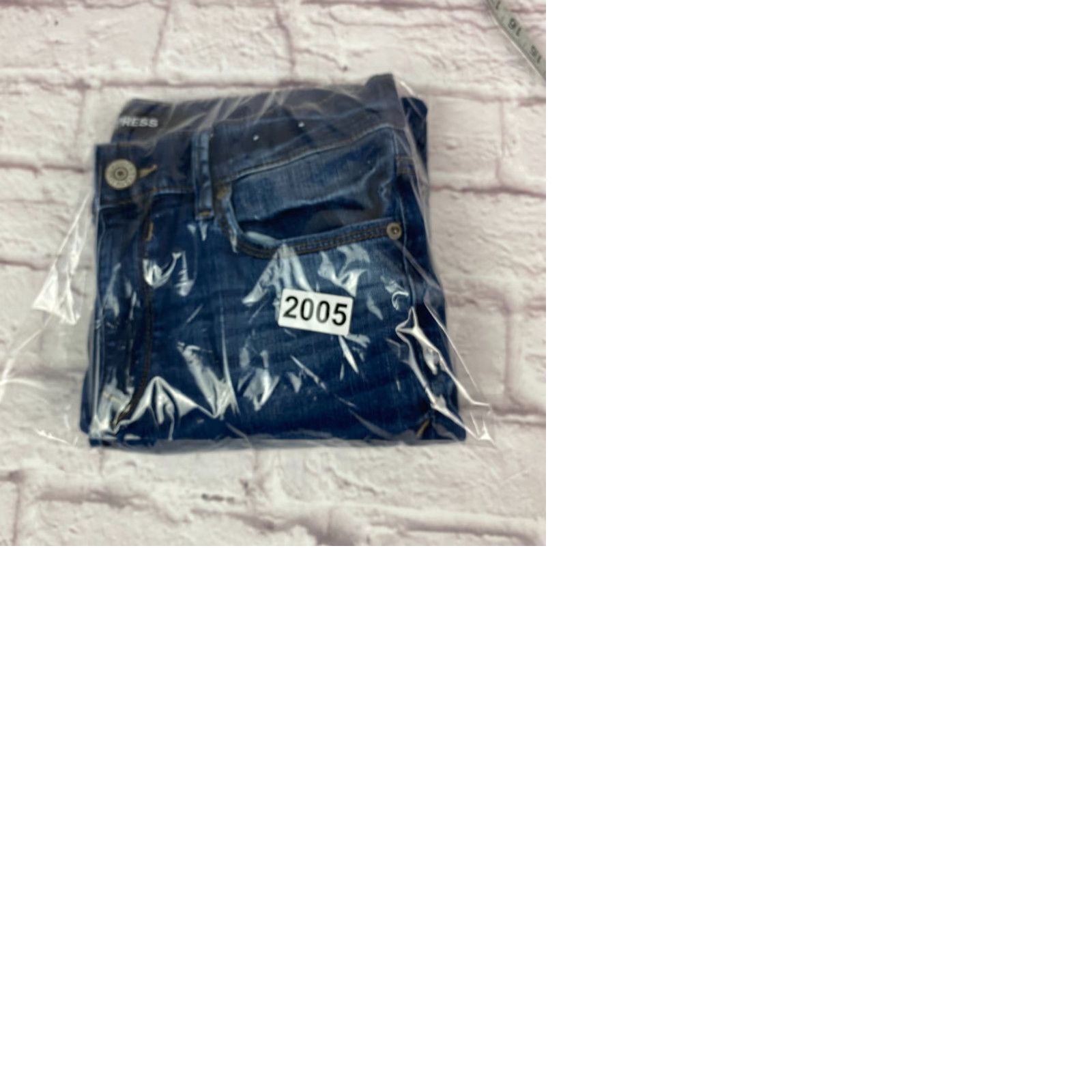 Express Express Jeans Junior Teens Size 4 Stretch Mid Rise Distressed Dark Wash - 90s City College Theme, Express Jeans, Denim, Blue, Jeans, Regular, Junior Size 27" / US 4 / IT 40 - 9 Thumbnail