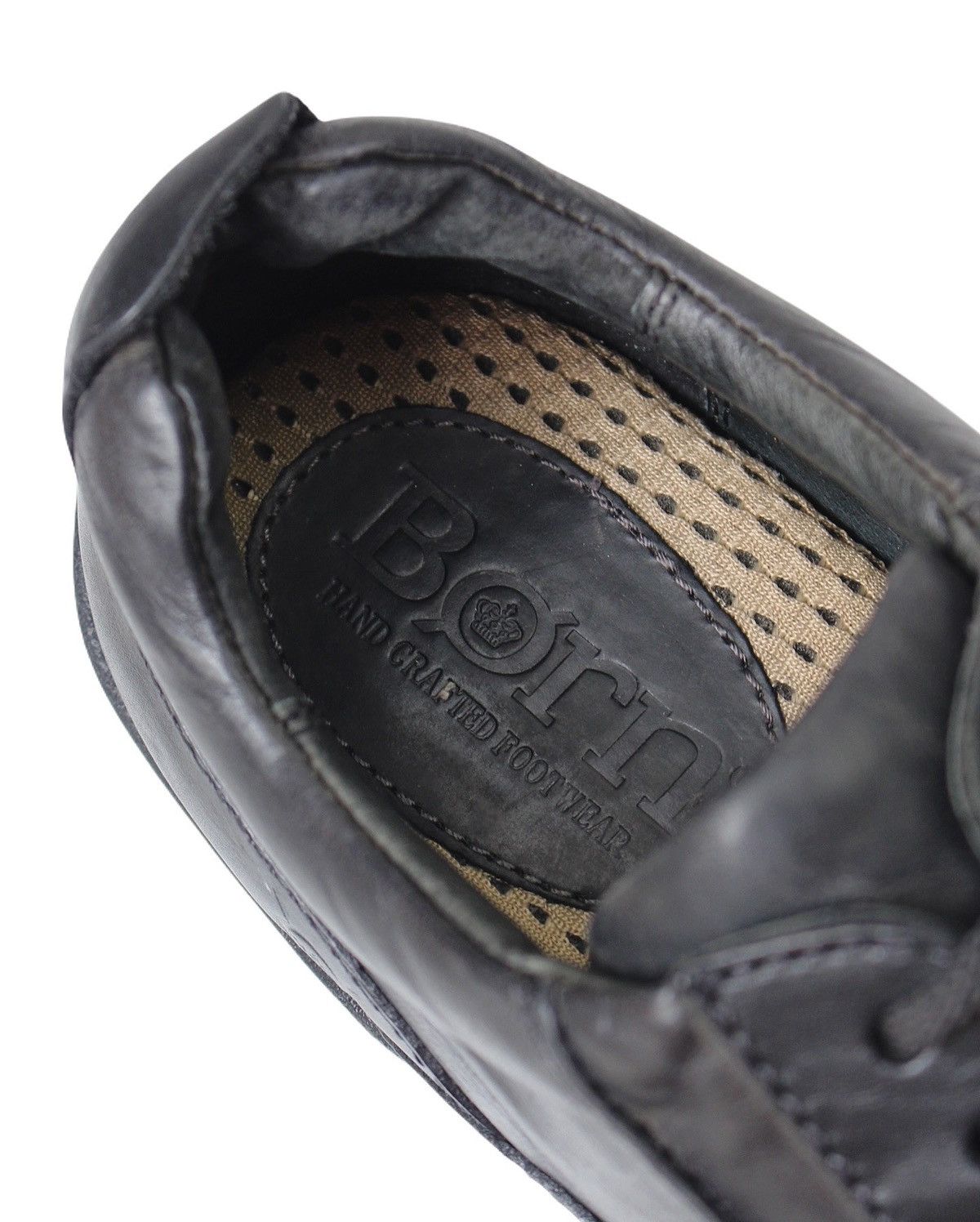 Designer × Japanese Brand 2000S BØRN BLACK LEATHER HANDCRAFTED SNEAKERS Size US 8 / EU 41 - 7 Thumbnail