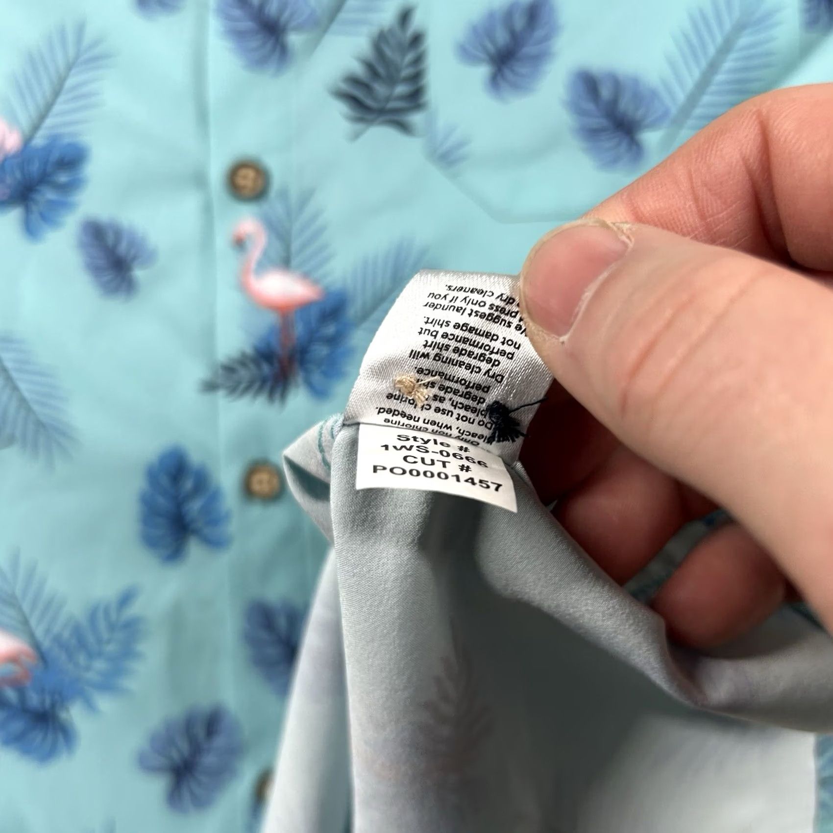 Mizzen+Main Mizzen+Main Shirt Mens Small Aloha Tropical Flamingo Leeward Button-Up Blue All Over Print Size US S / EU 44-46 / 1 - 5 Thumbnail