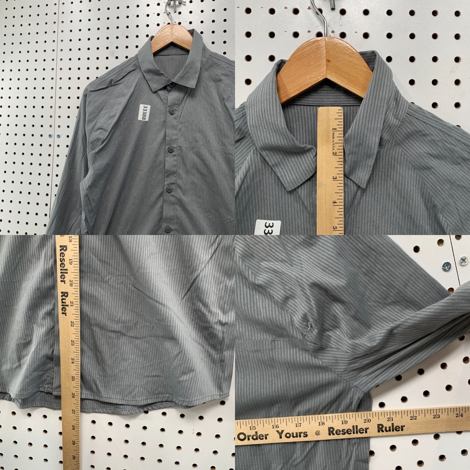 Lululemon VINTAGE Lululemon Button Shirt Mens M Medium Gray Striped Slim Fit Business Casual 20x27 Mens Size US M / EU 48-50 / 2 - 8 Thumbnail