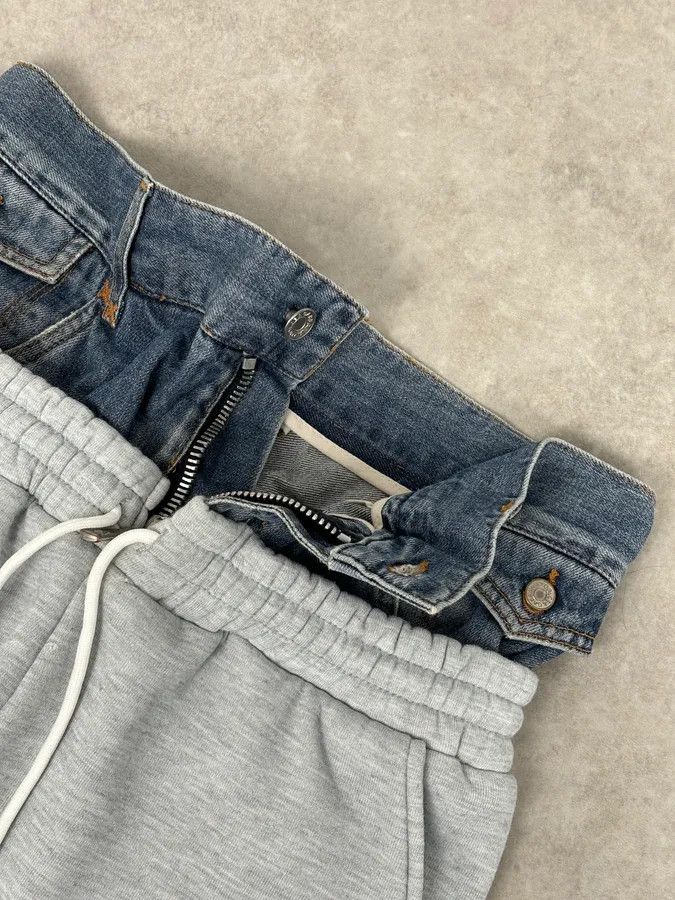 Dolce & Gabbana SS2006 Dolce & Gabbana Beige Denim Hybrid Jogger Pants Size US 32 / EU 48 - 11 Thumbnail