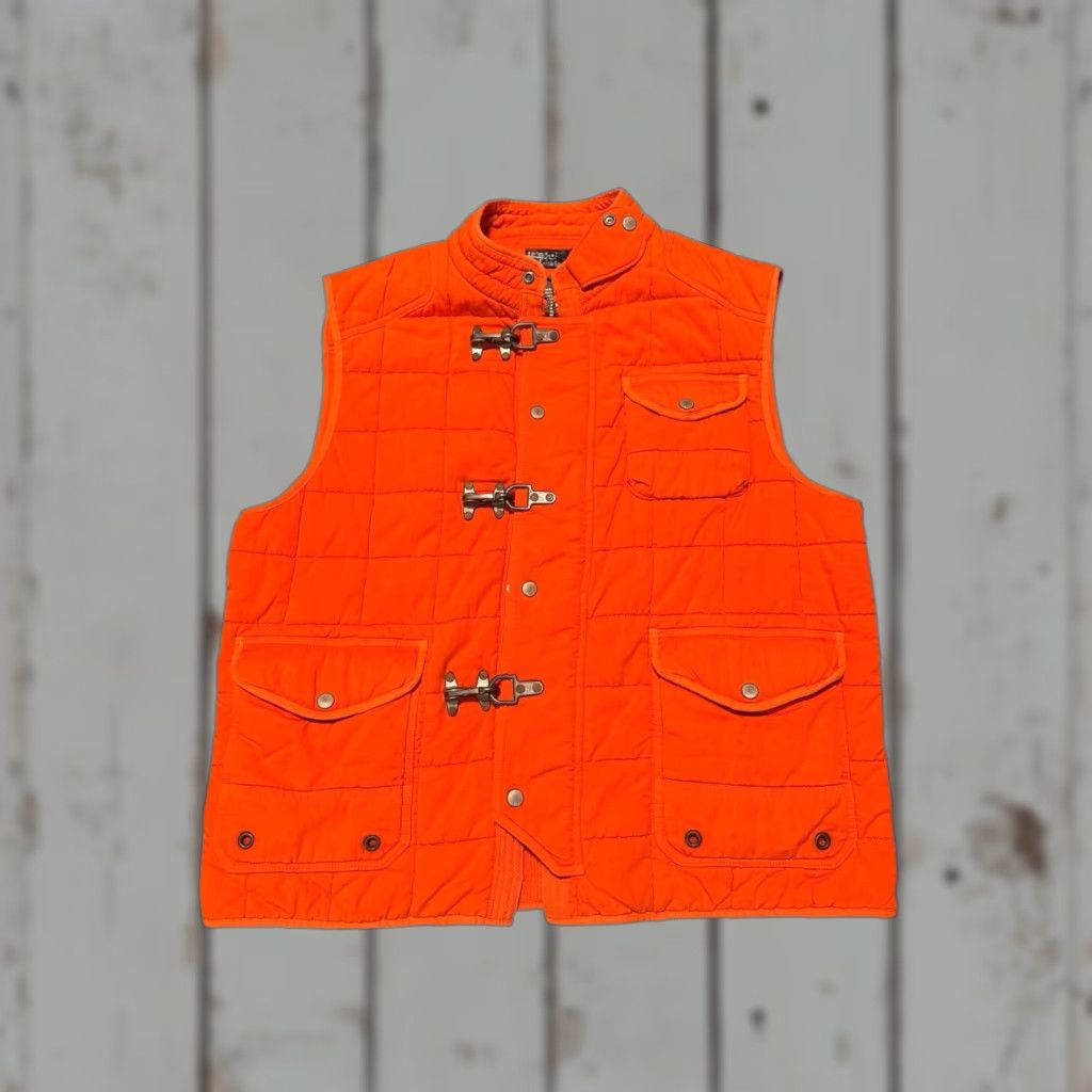 Polo Ralph Lauren VINTAGE Polo Ralph Lauren Fireman Clasp Insulated Down Vest 2XL Orange Defect Size US XXL / EU 58 / 5 - 1 Thumbnail