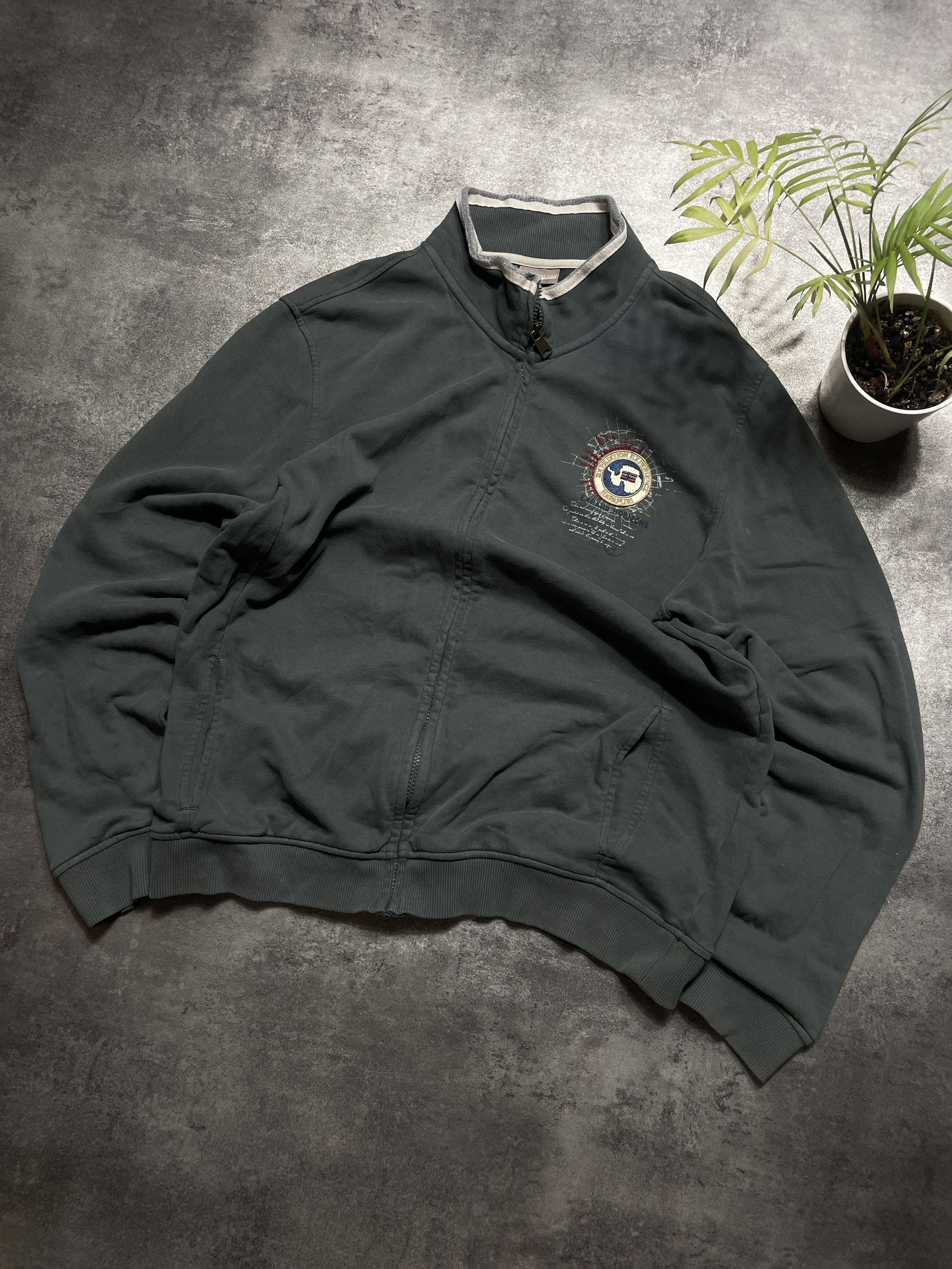 Napapijri Napapijri Vintage Y2K Sweatshirt Zip Boxy Fit Size US XL / EU 56 / 4 - 1 Thumbnail
