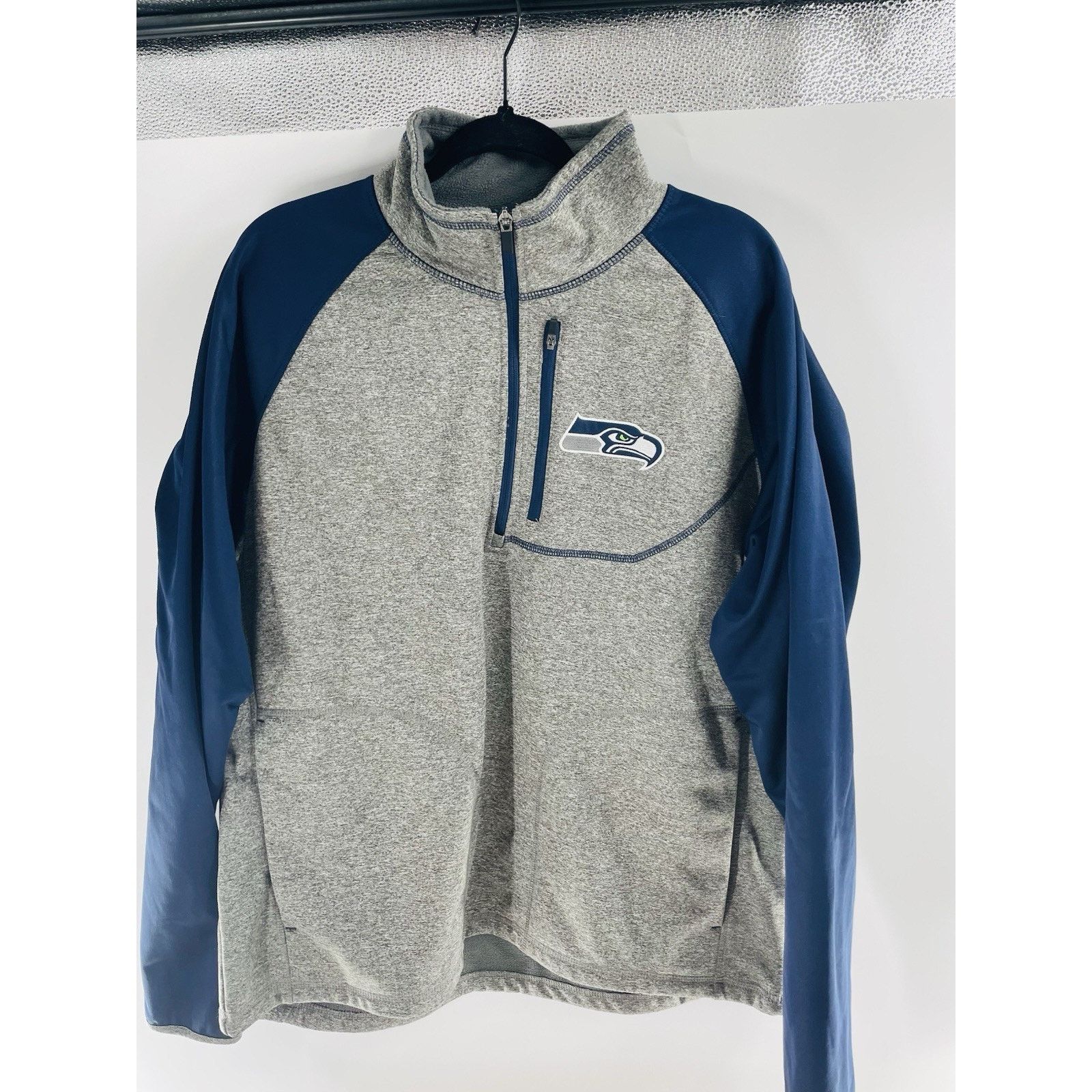Nike Nike NFL Seattle Seahawks Gray 1/4 Zip Pullover Jacket Mens Size US L / EU 52-54 / 3 - 1 Thumbnail
