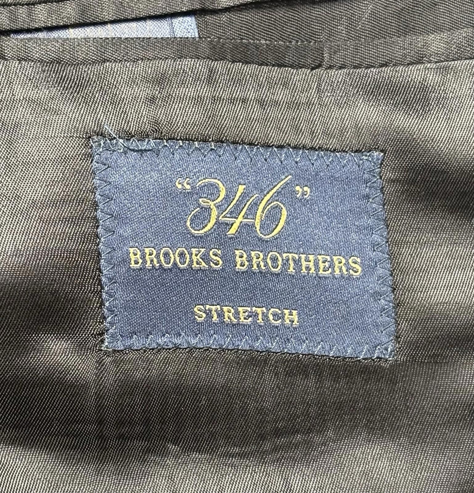 Brooks Brothers 346 Brooks Brothers Blazer Jacket Mens 44L Wool Stretch Size 44L - 2 Thumbnail