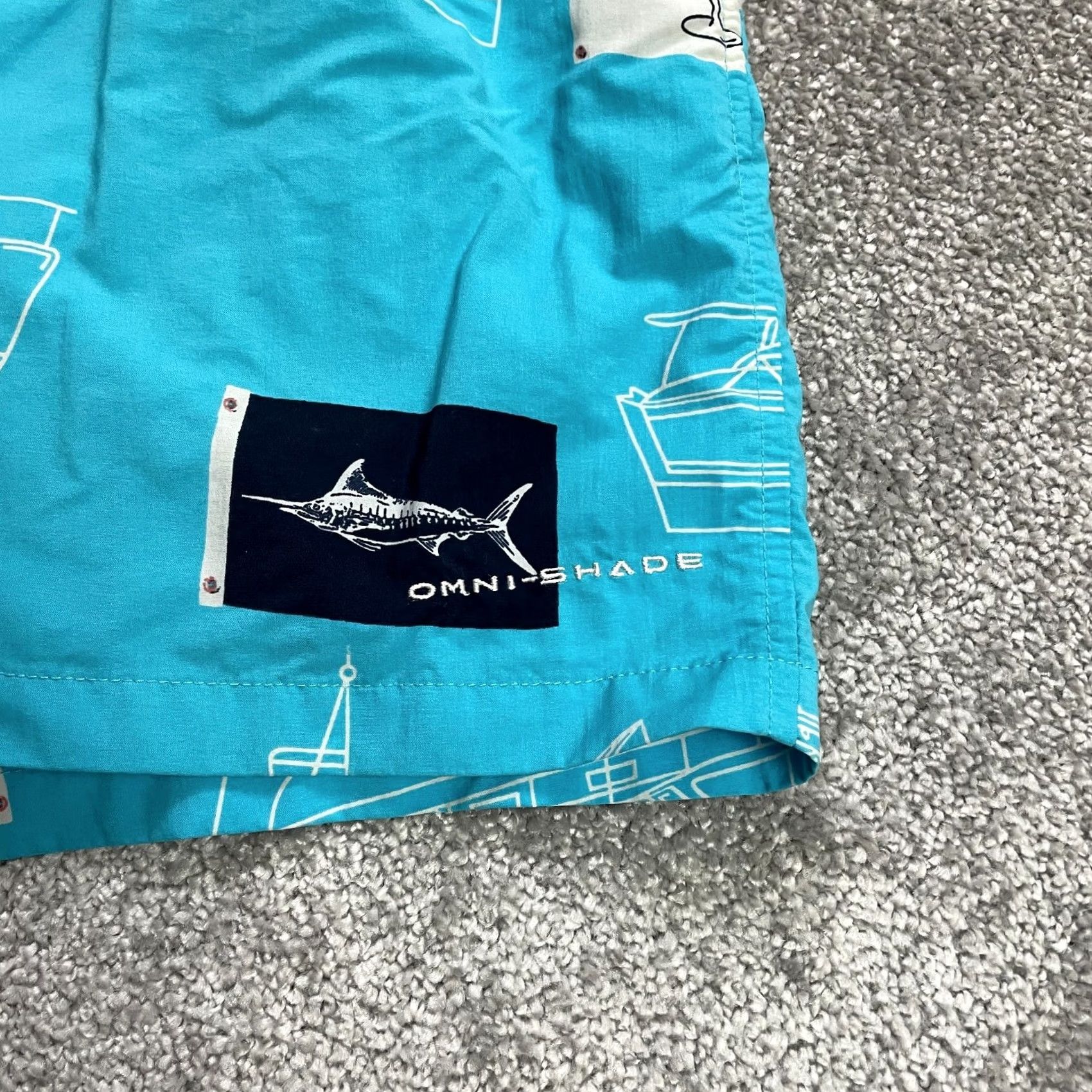 Vintage Columbia PFG Board Shorts Mens Large Blue Fishing Swimming Trunks Omni Shade Size US 33 - 5 Thumbnail