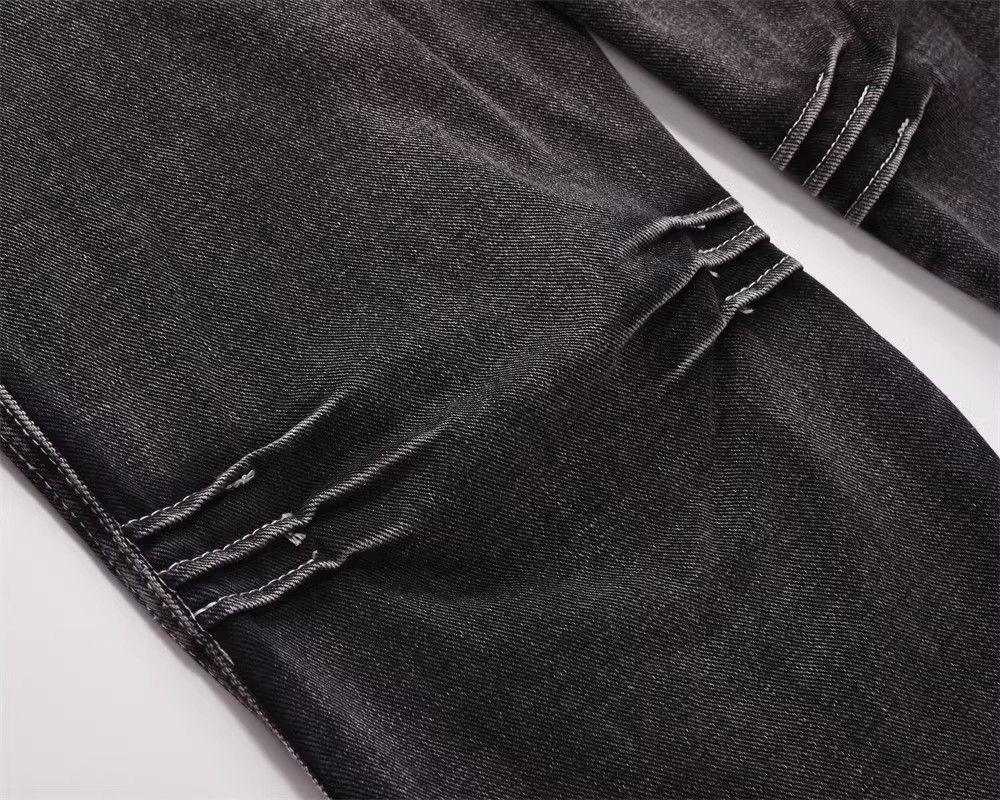 Japanese Brand × Jean Fashion personality washed distressed wide-leg jeans for men Size US 32 / EU 48 - 6 Thumbnail