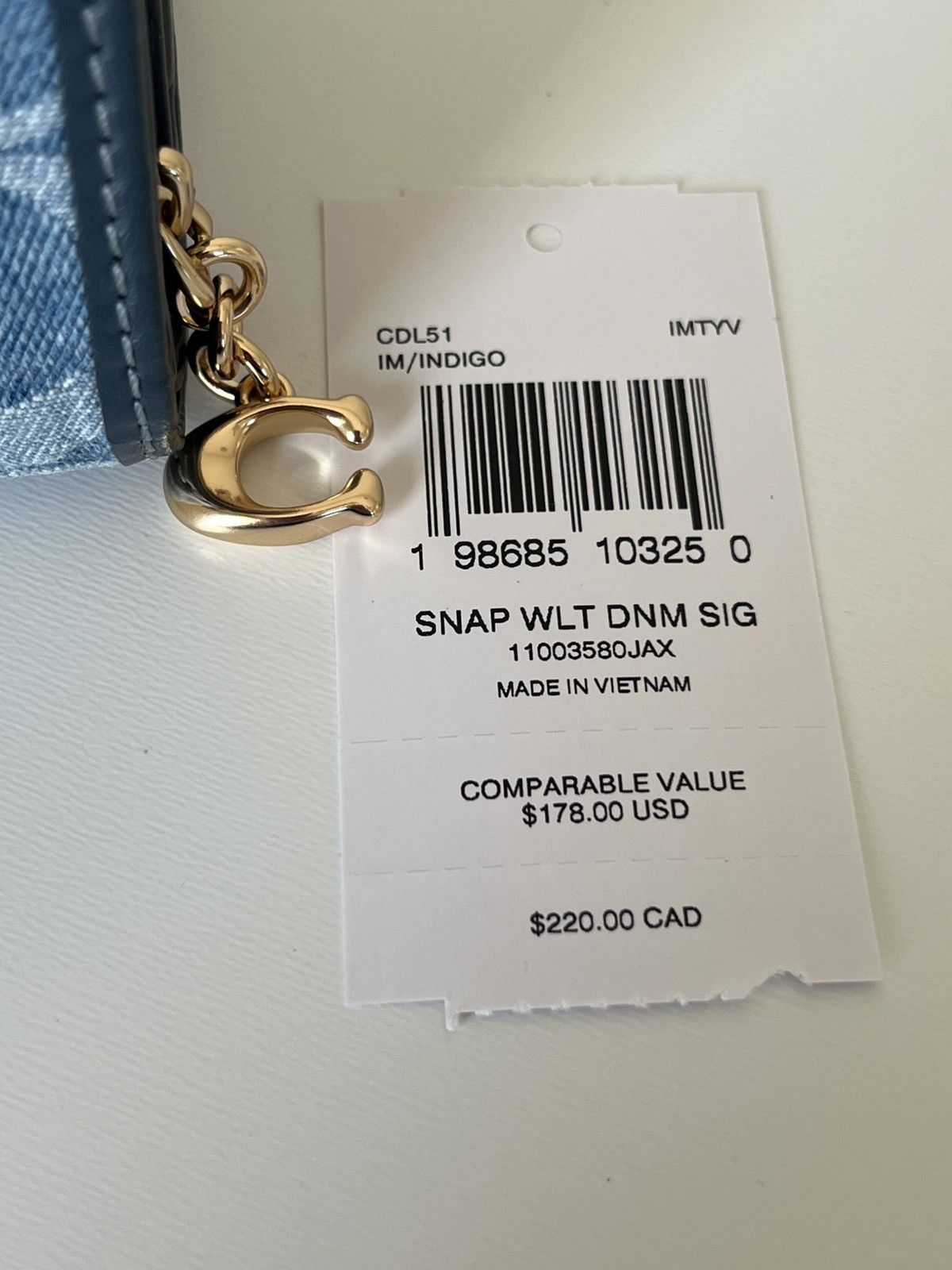 Coach Coach Snap Wallet In Signature Denim Size ONE SIZE - 5 Thumbnail