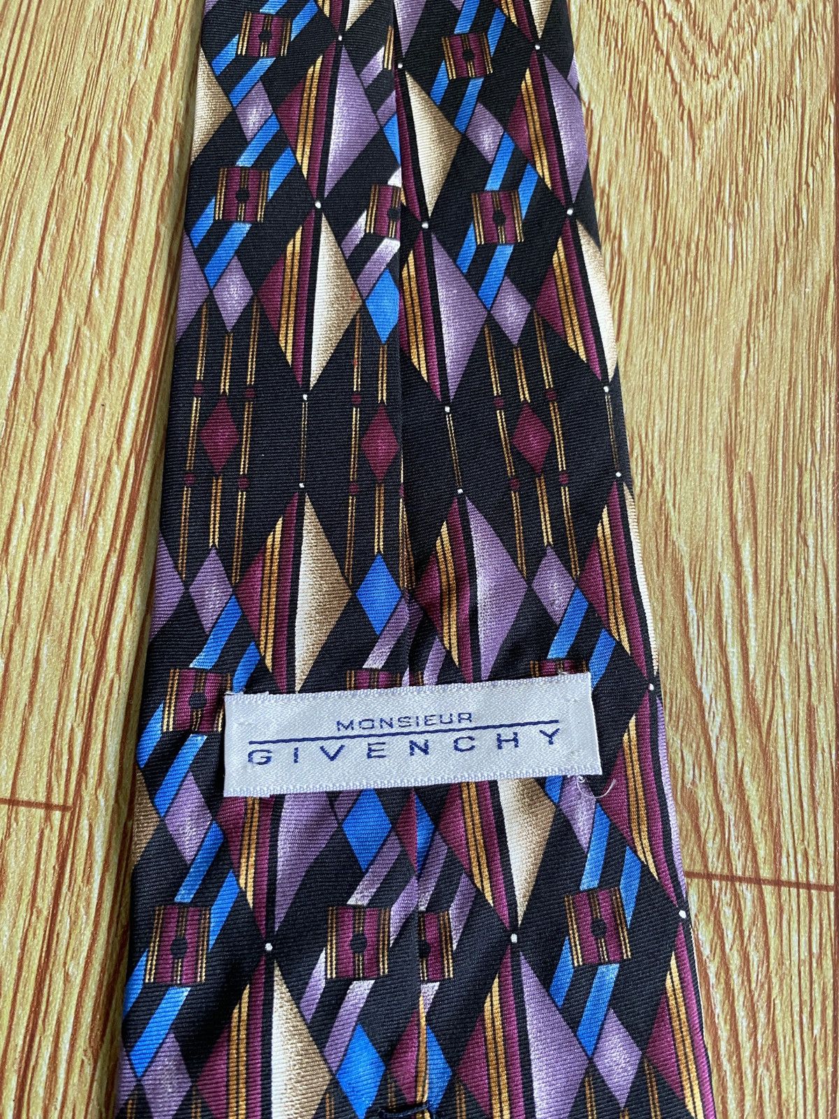 Givenchy Very Rare Vintage Brand Givenchy 100% Silk Necktie 1990s Size ONE SIZE - 5 Thumbnail