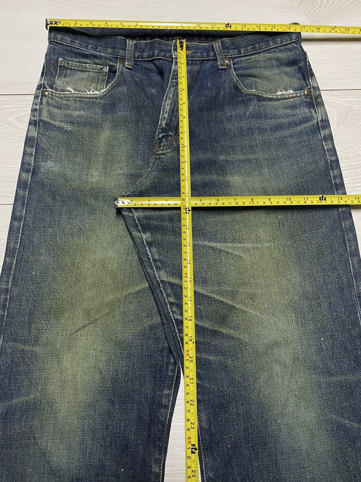 Japanese Brand Vintage Japanese Brand Mud Wash Distressed Loose Jeans Size US 34 / EU 50 - 11 Thumbnail