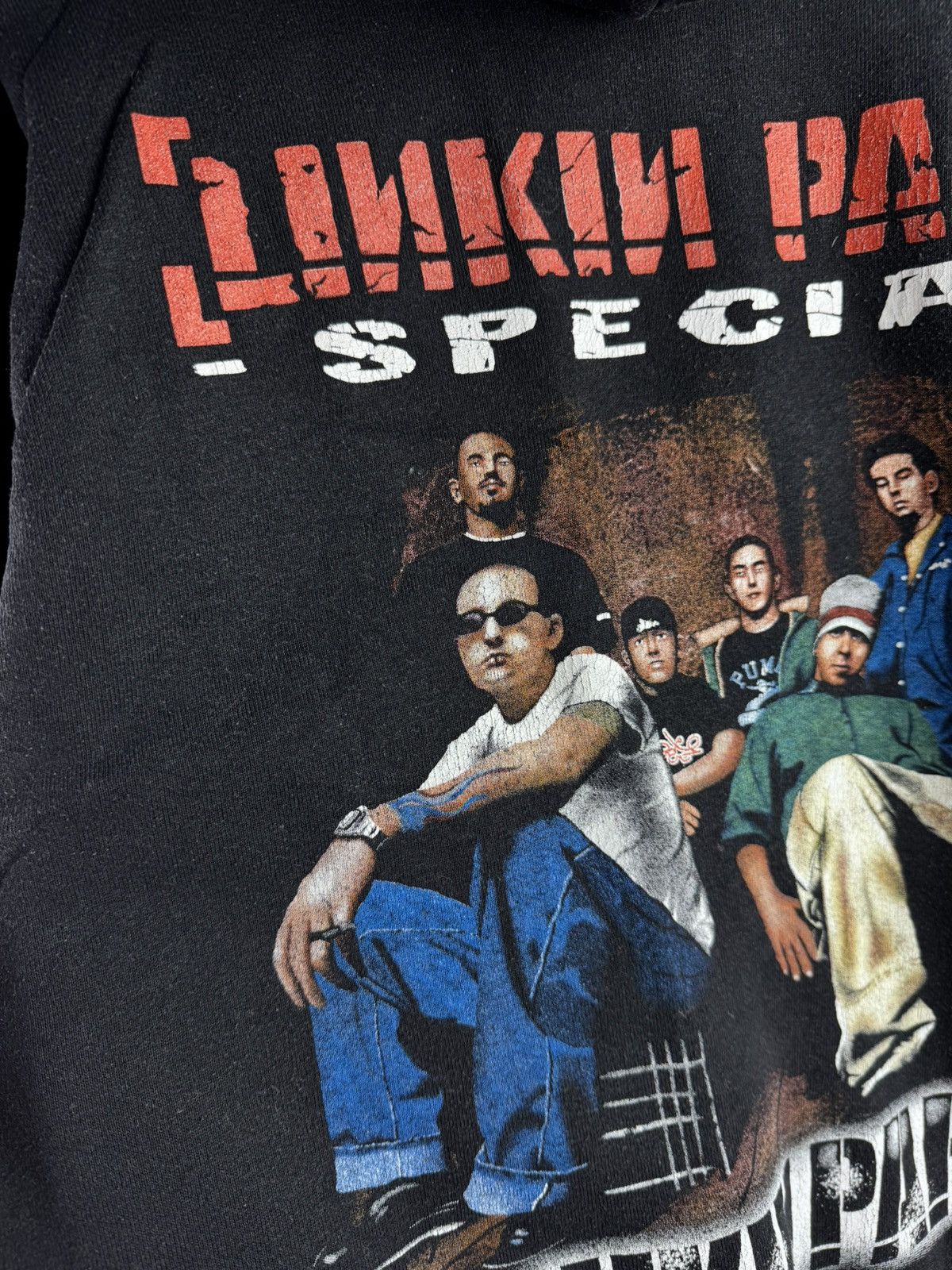 Band Tees Vintage 90s Linkin Park Special Over Print Black Hoodie Size US XL / EU 56 / 4 - 4 Thumbnail