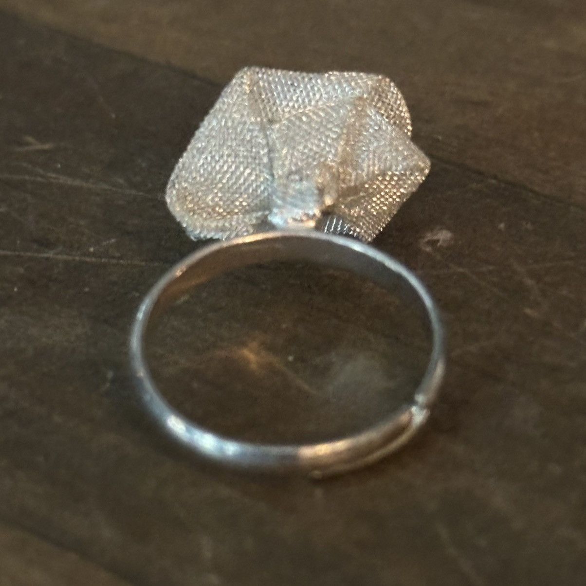 Vintage Vintage silver tone mesh rose ring Size ONE SIZE - 6 Thumbnail