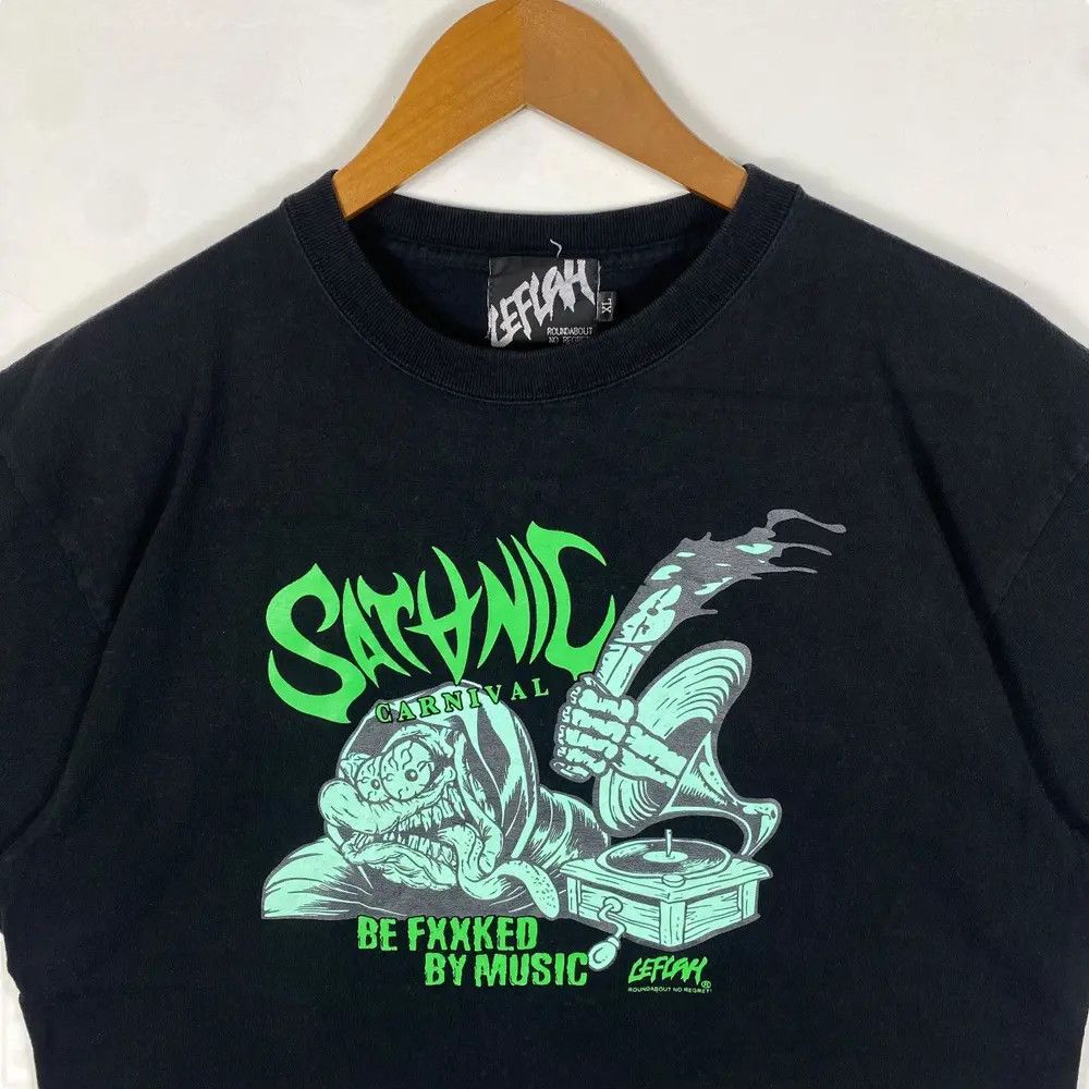 Japanese Brand LEFLAH Satanic Carnival Be Fxxked By Music Tee Shirt Size US XL / EU 56 / 4 - 2 Thumbnail