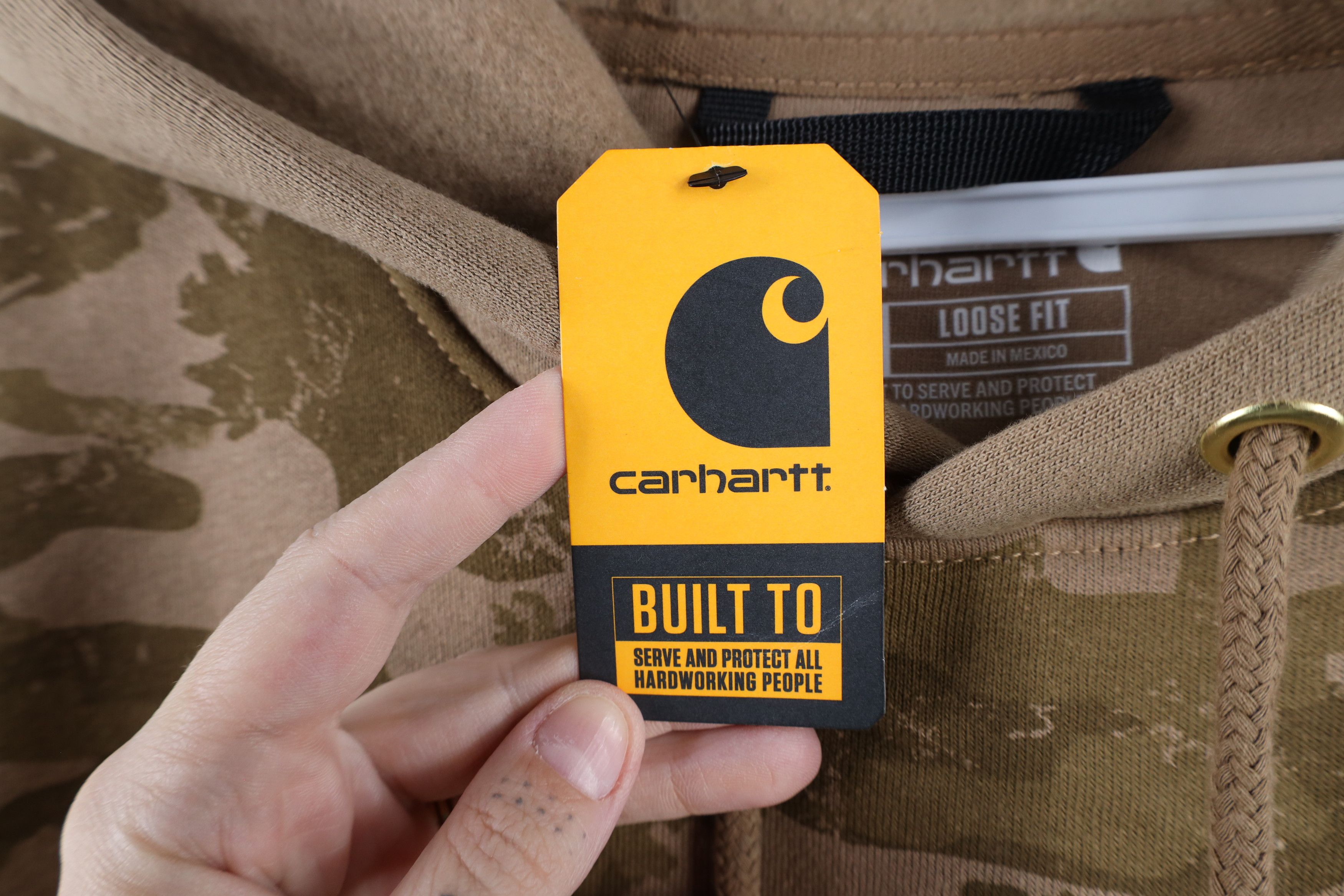 Carhartt × Vintage New Carhartt Spell Out Camouflage Hoodie Sweatshirt Brown Size US S / EU 44-46 / 1 - 7 Thumbnail