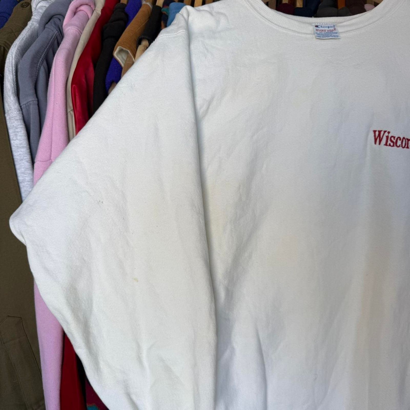 Champion Vintage 90s Wisconsin Champion Reverse Weave Sweatshirt Size US XXL / EU 58 / 5 - 4 Thumbnail