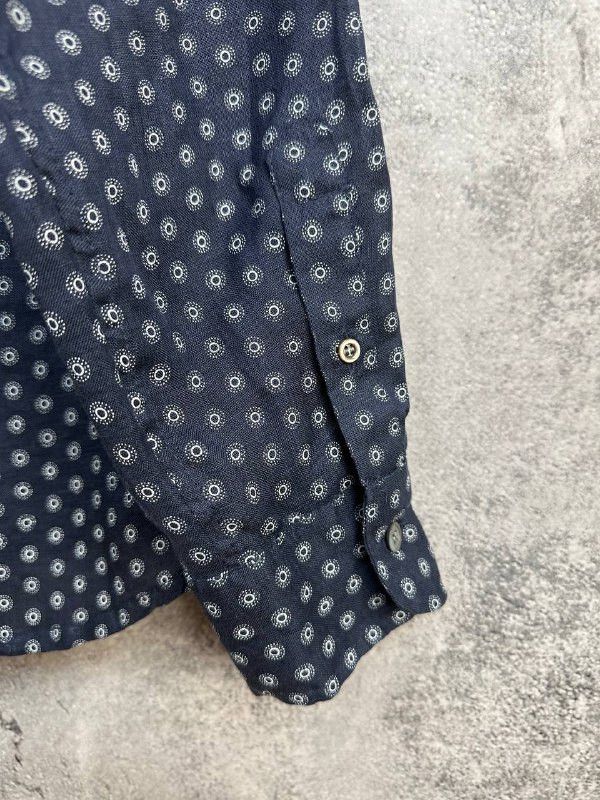 Derek Rose Derek Rose London Pure Linen Luxury Pajama Shirt Medallion Size US M / EU 48-50 / 2 - 9 Thumbnail