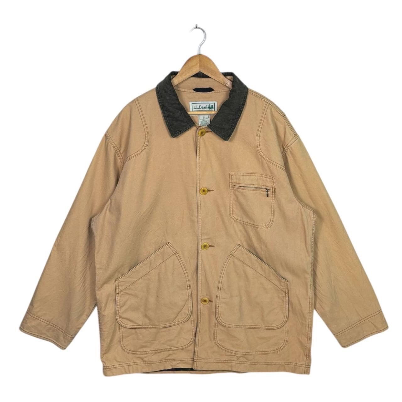 L.L. Bean VTG 90s LL Bean Canvas Barn Chore Jacket Brown Field Jacket Size US XL / EU 56 / 4 - 1 Thumbnail