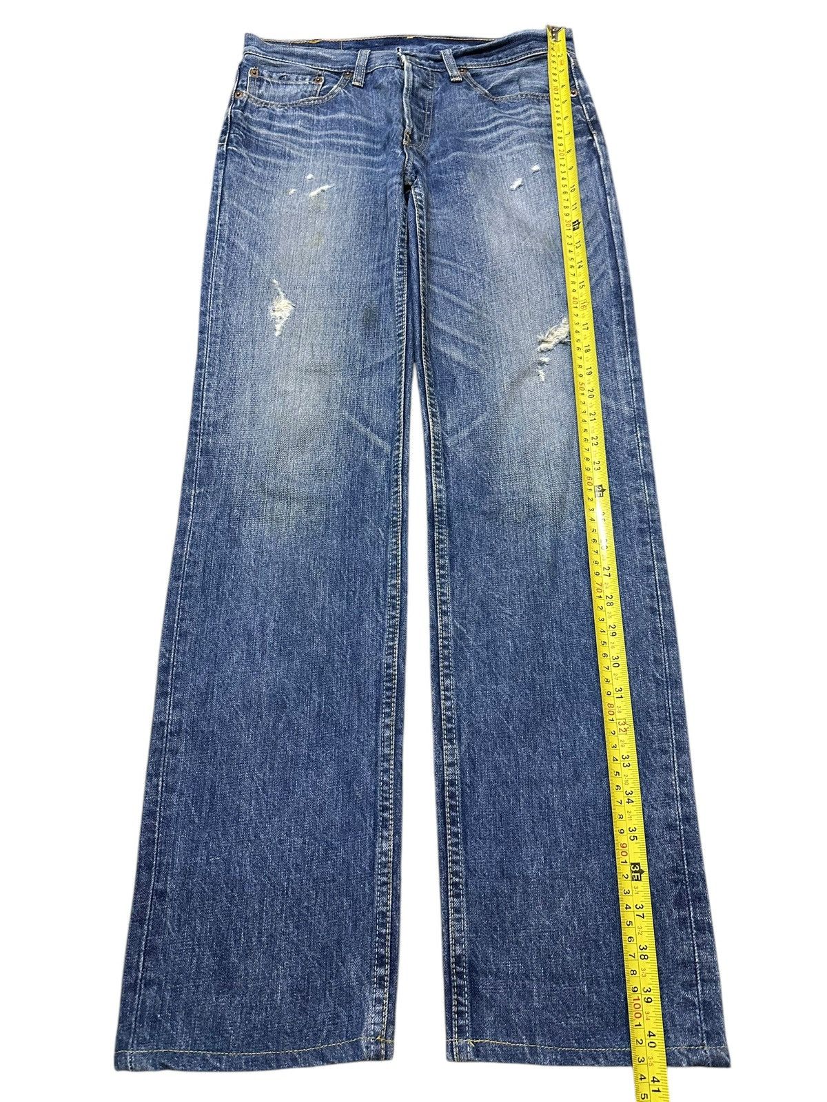 Levi's Vintage Levis 501 Classic Faded Wash Style Distress Jeans Size US 30 / EU 46 - 12 Thumbnail