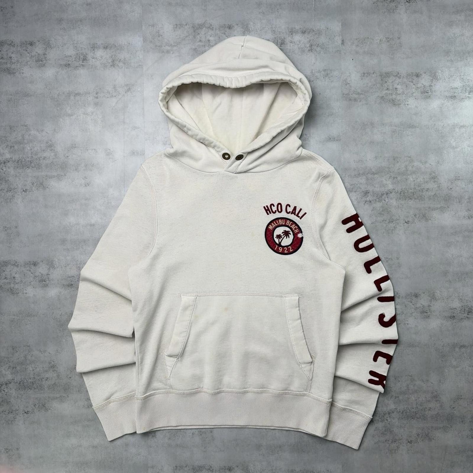 Other Y2K White Hollister Surf Grunge Distressed Hoodie Size S / US 4 / IT 40 - 1 Thumbnail