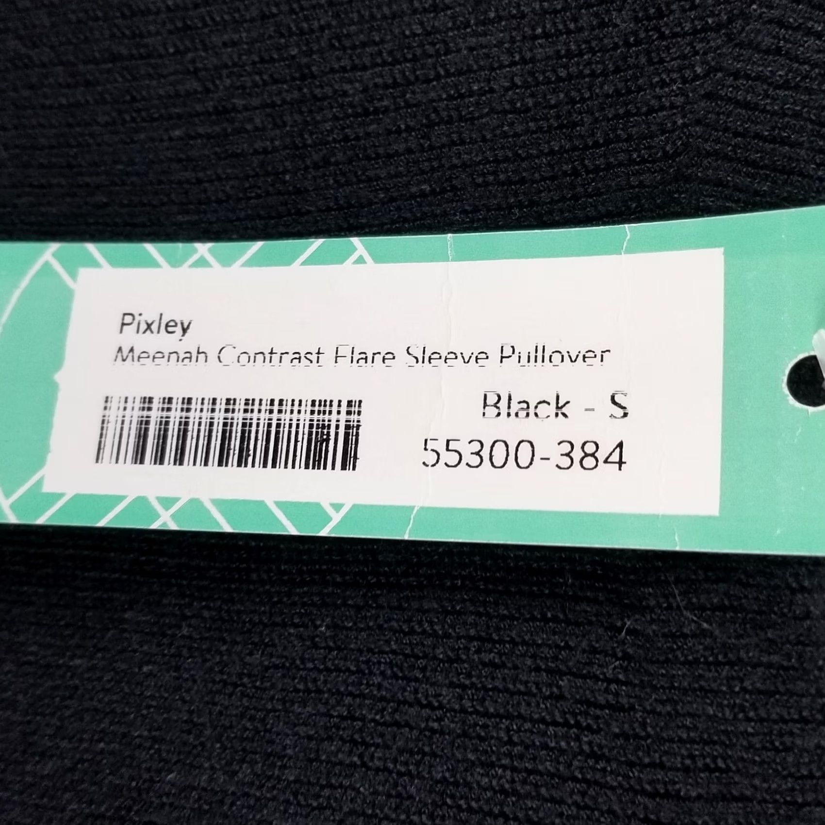 Vintage PIXLEY Sweater Flare Sleeve Black Teen Small Pullover Knit Round Neck Long Sleeve Winter Fall Women’s XS-Teen Small No pattern Size S / US 4 / IT 40 - 3 Thumbnail