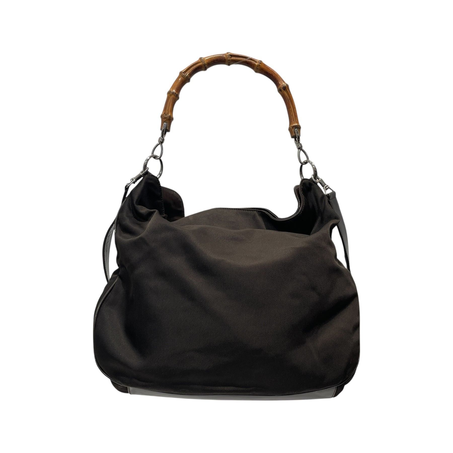 Gucci Bamboo Handle Nylon Handbag Size ONE SIZE - 1 Thumbnail