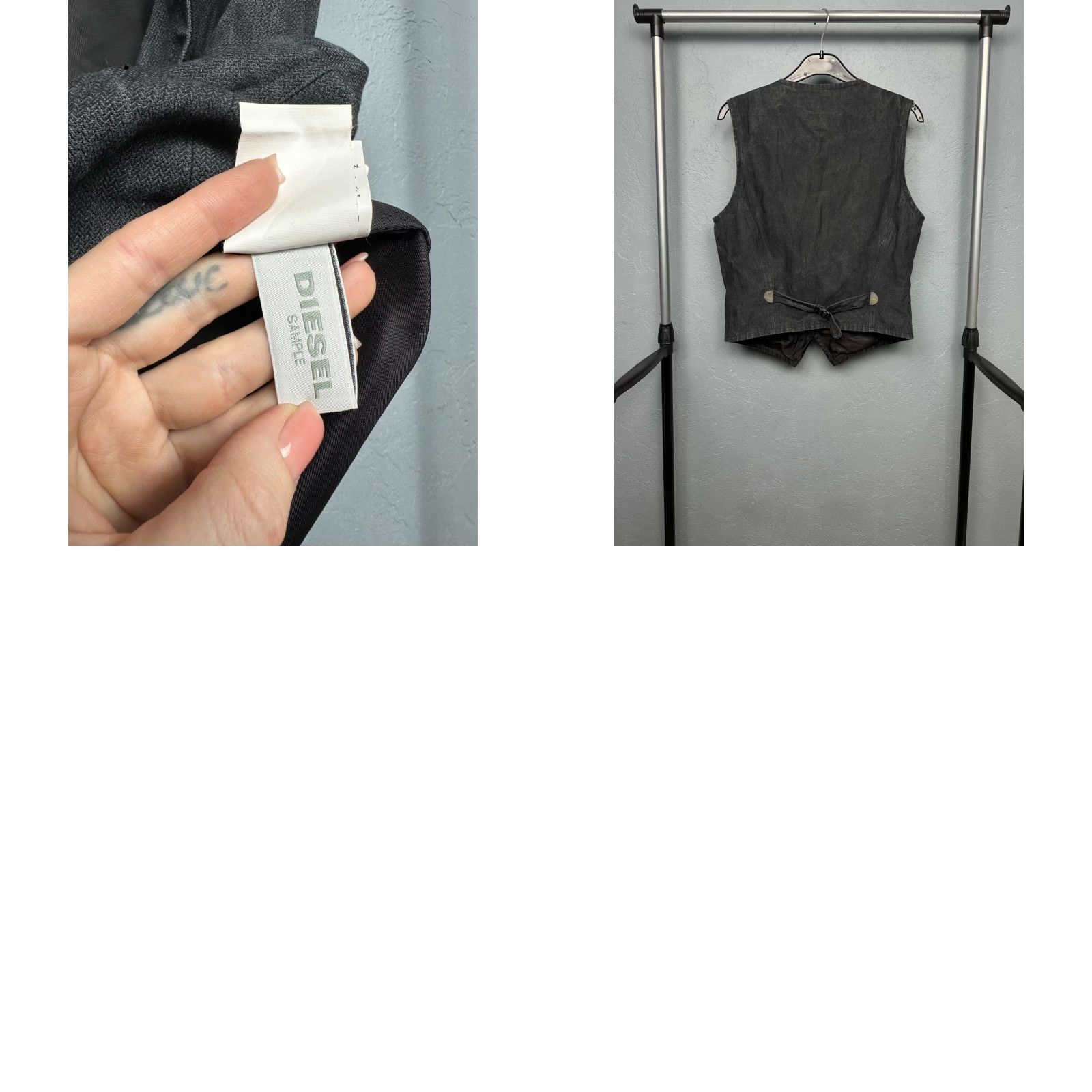 Diesel VINTAGE Diesel Vest Mens Cotton - Metal Vest Shirt Jacket 90s Style Black Size M Boys Mens Size US M / EU 48-50 / 2 - 8 Thumbnail