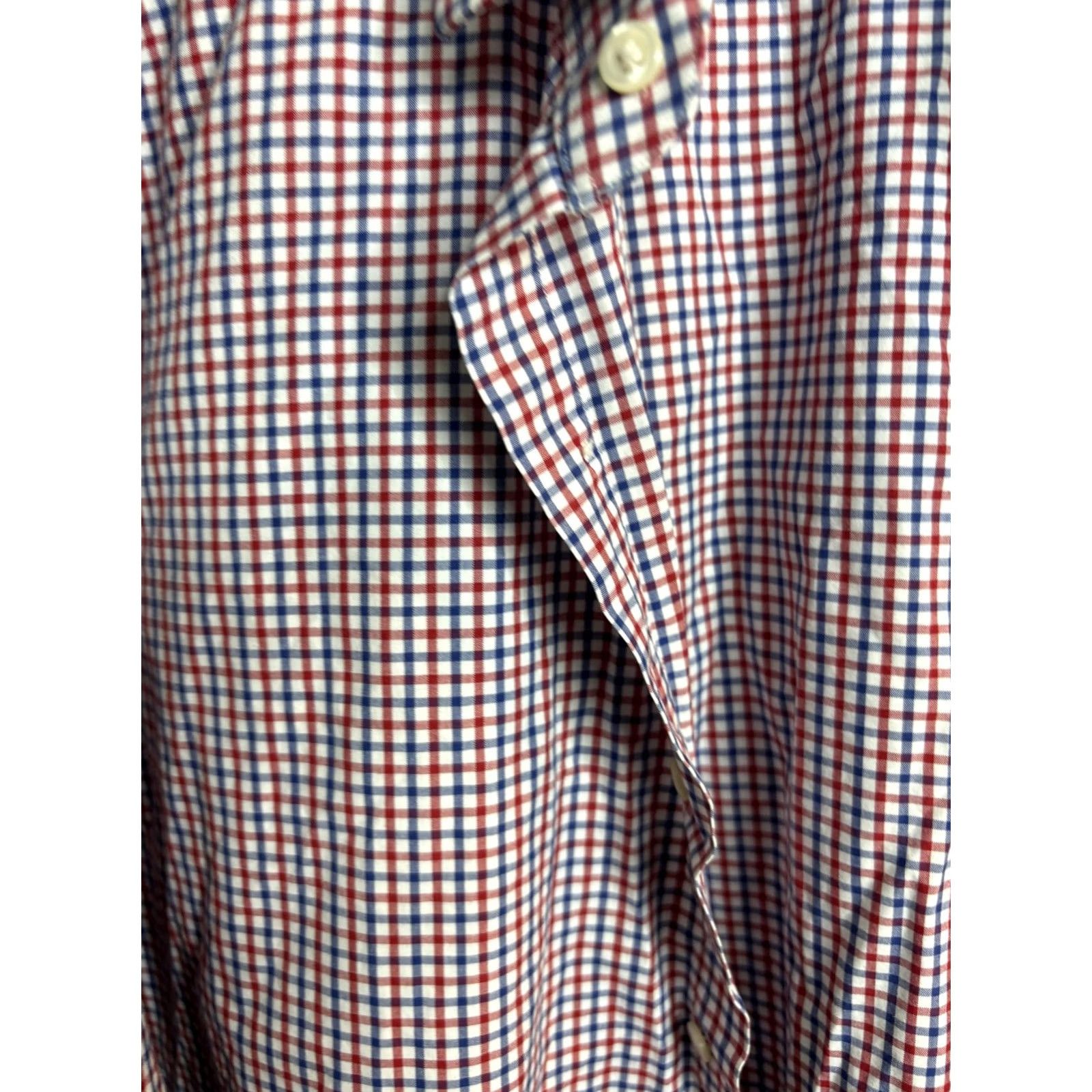Polo Ralph Lauren VINTAGE Polo Ralph Lauren Shirt Mens 17 32/33 Red Blue Check Regent Custom Fit Button Up Size US XL / EU 56 / 4 - 4 Thumbnail
