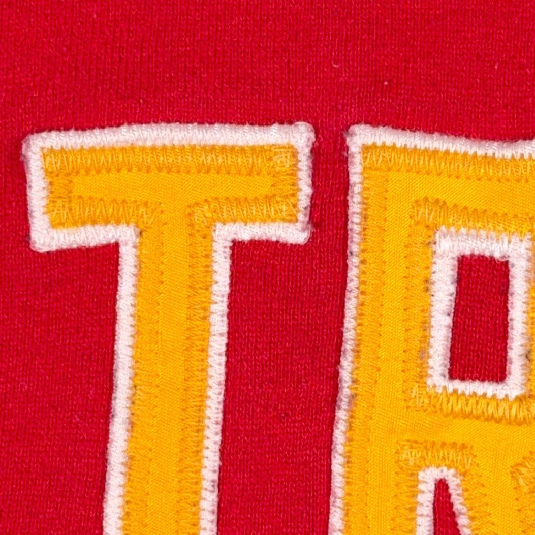 Russell Athletic VINTAGE Russell Athletic Red High School Sweater Adult MEDIUM Trojets USA 90s Sweatshirt Crew Neck Long Sleeve Graphic Print Embroidered Logo Mens Size US M / EU 48-50 / 2 - 4 Thumbnail