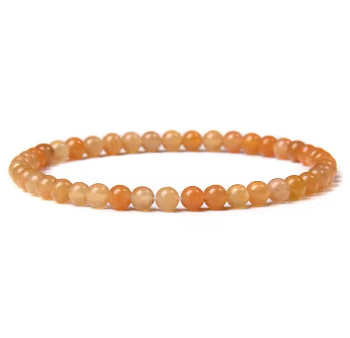 Jewelry Yellow 4MM Reiki Natural Stone Beads Bracelet Size ONE SIZE - 3 Thumbnail