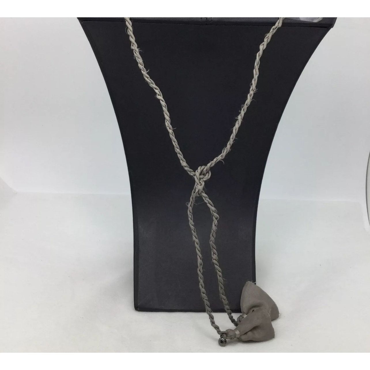 J.Crew J. Crew Hematite Tone Beads Rhinestone Braided Cord Necklace Size ONE SIZE - 3 Thumbnail