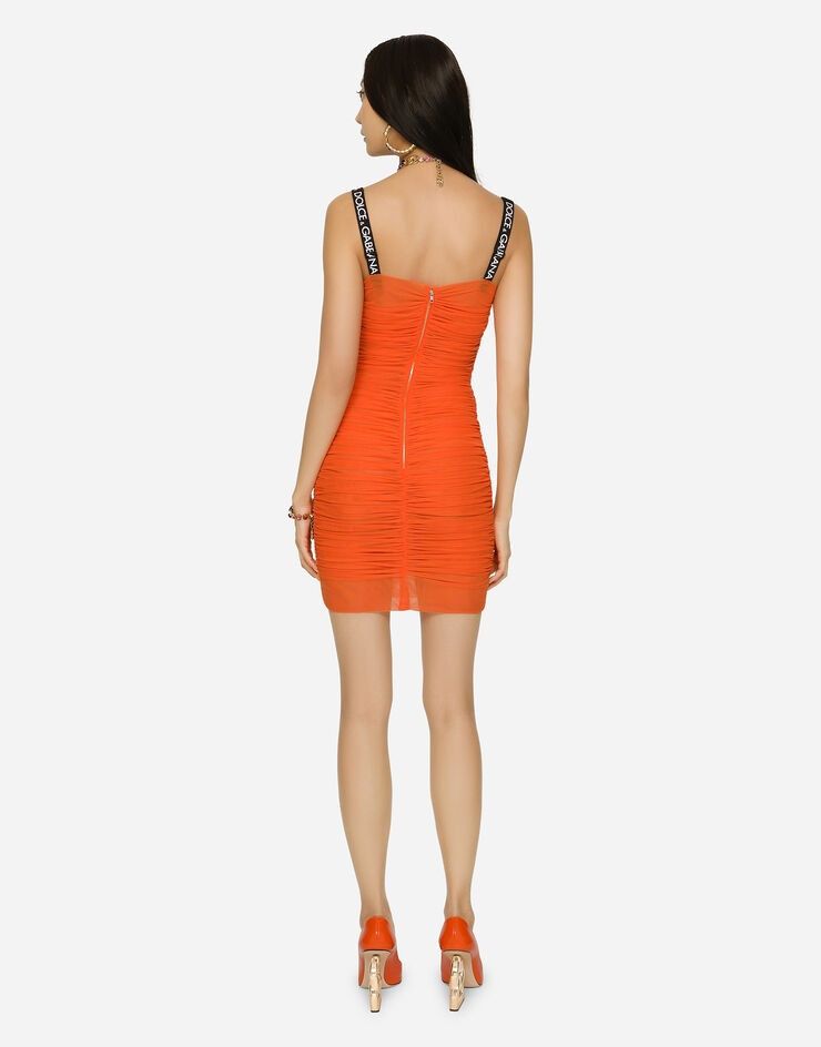 Dolce & Gabbana o1y0825 Mini Dress in Orange Size XS / US 0-2 / IT 36-38 - 4 Thumbnail