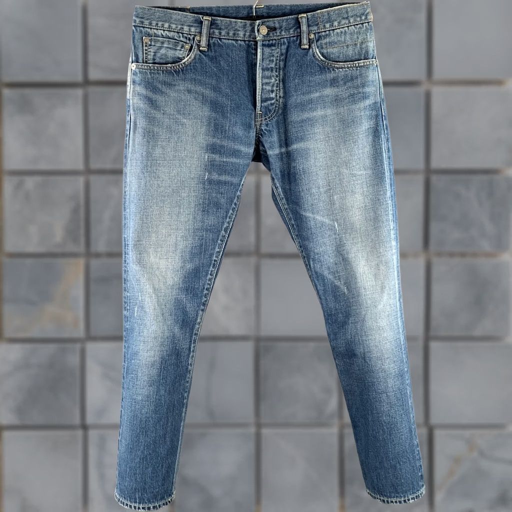 Visvim VISVIM Jeans 34 Blue Distressed Selvedge Button Fly Adult Mens Regular Inseam 29 Japan Size US 34 / EU 50 - 1 Thumbnail